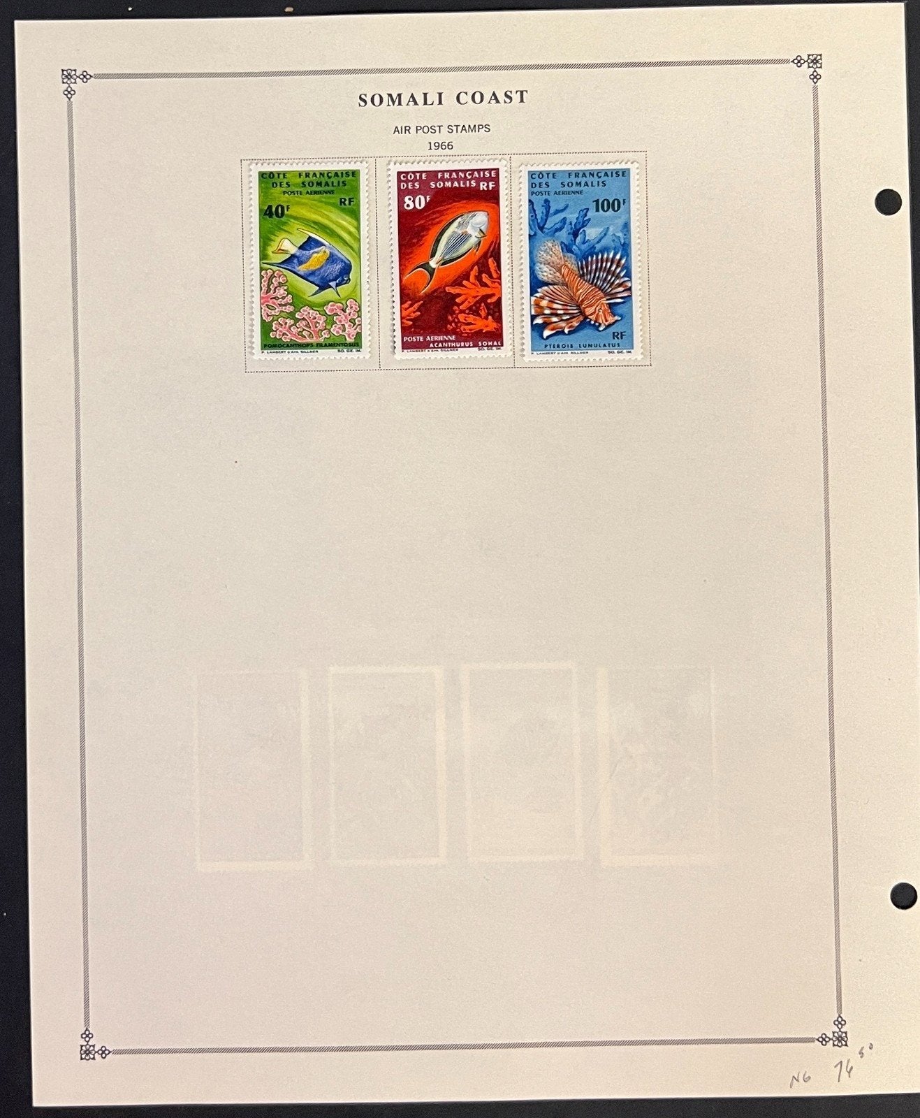 Somali Coast Stamp Collection Pages Mint & Used 1941-1966 ZAYIX