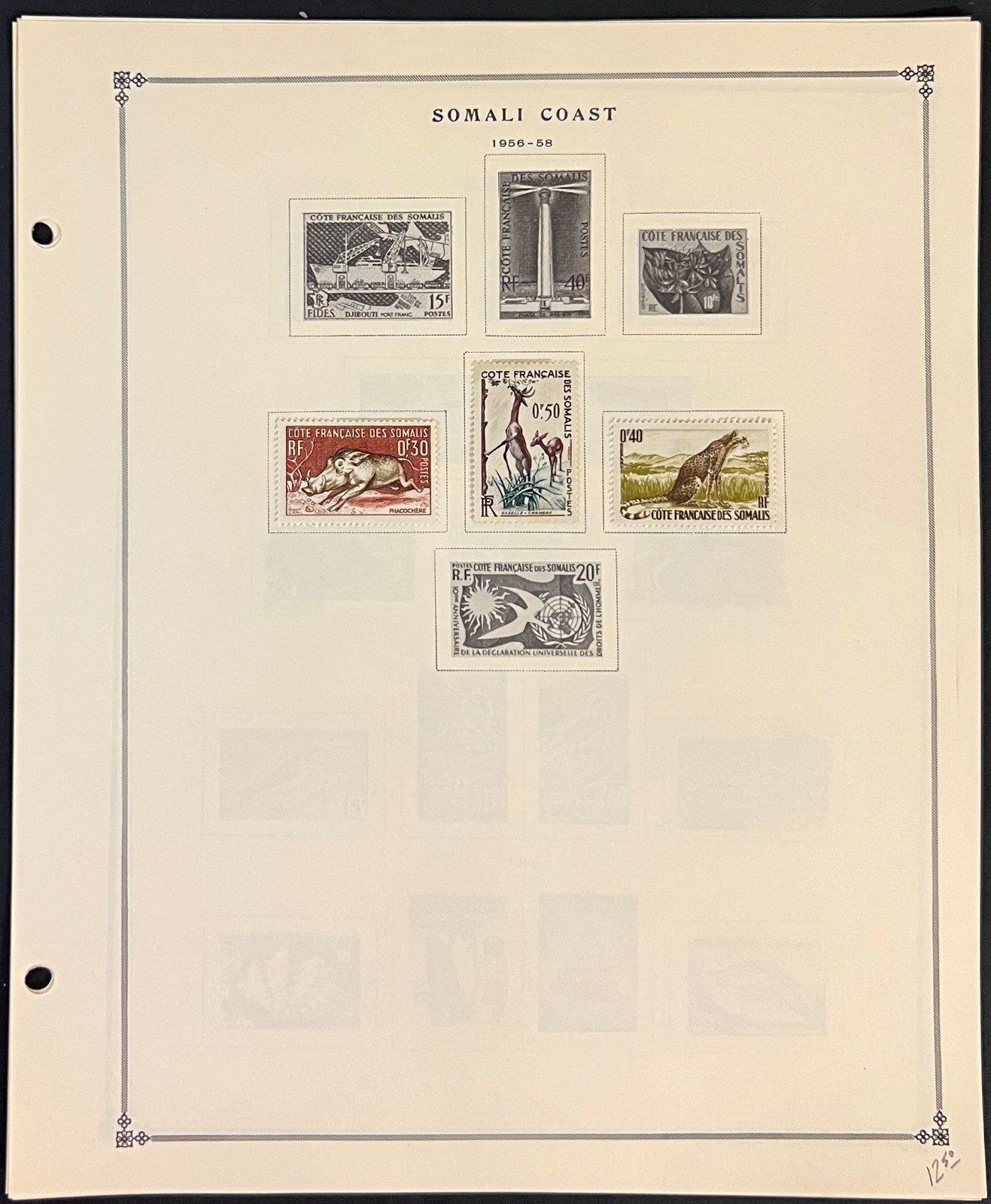 Somali Coast Stamp Collection Pages Mint & Used 1941-1966 ZAYIX