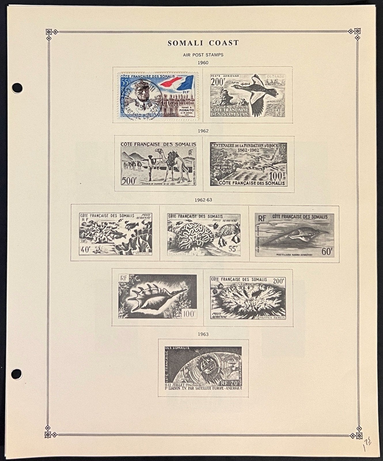 Somali Coast Stamp Collection Pages Mint & Used 1941-1966 ZAYIX