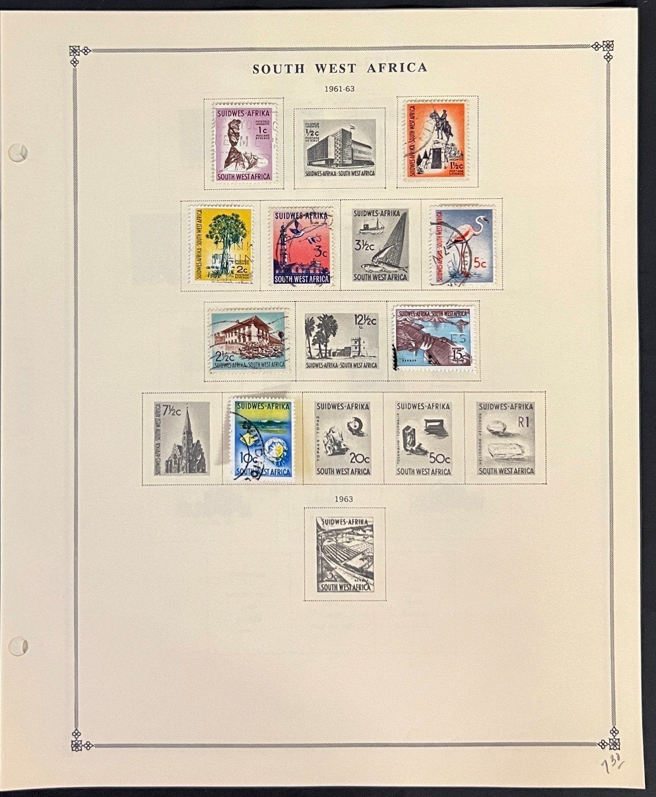 South West Africa Stamp Collection Pages Mint Hinged & Used 1941-1978 ZAYIX