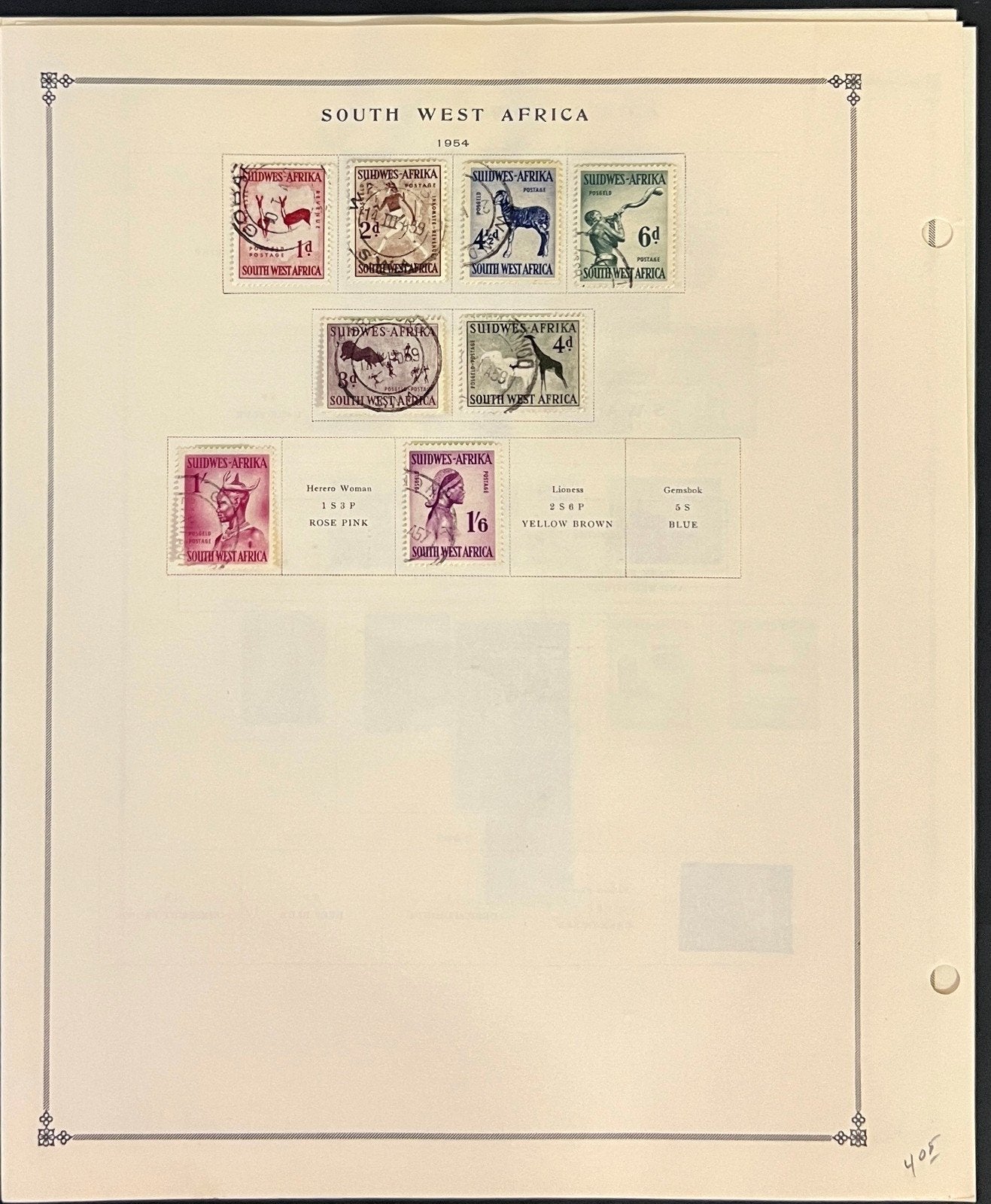 South West Africa Stamp Collection Pages Mint Hinged & Used 1941-1978 ZAYIX