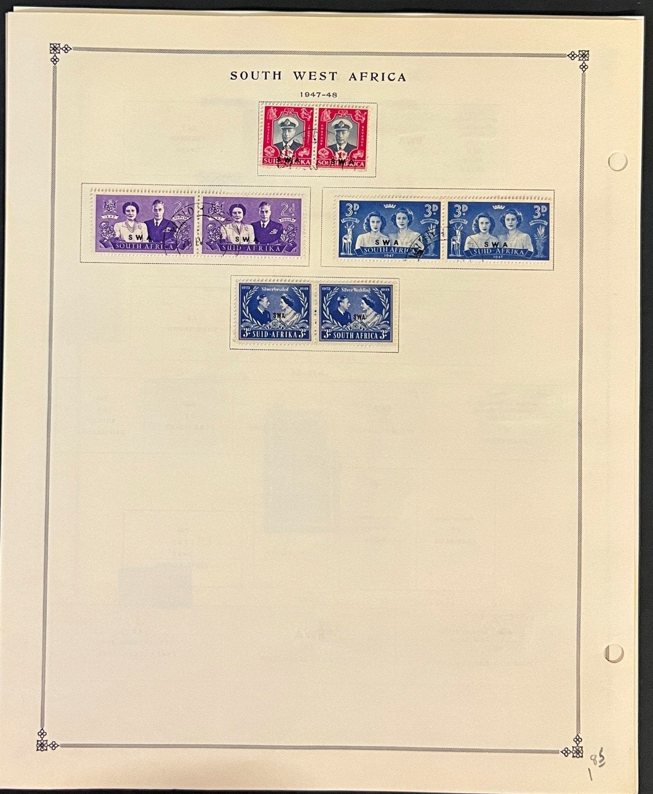 South West Africa Stamp Collection Pages Mint Hinged & Used 1941-1978 ZAYIX