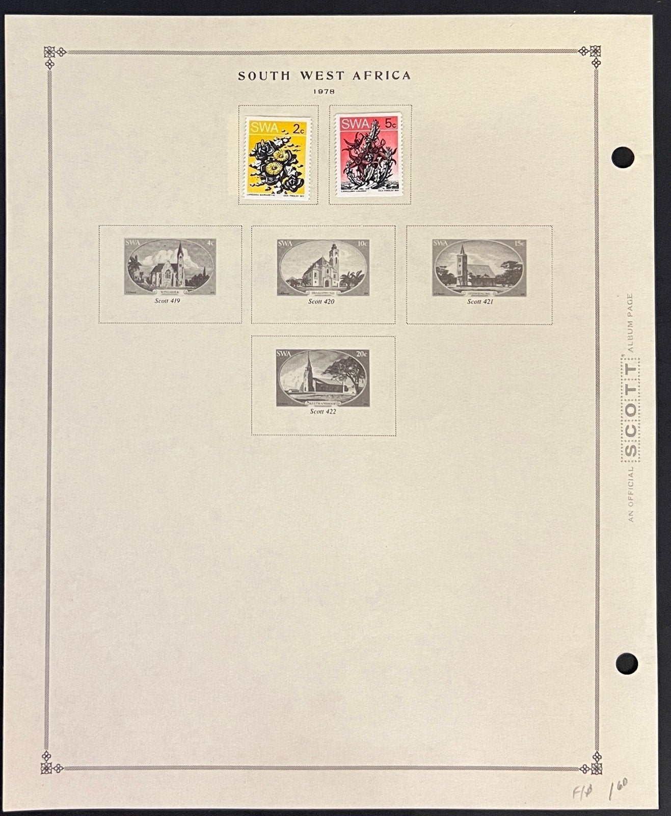 South West Africa Stamp Collection Pages Mint Hinged & Used 1941-1978 ZAYIX