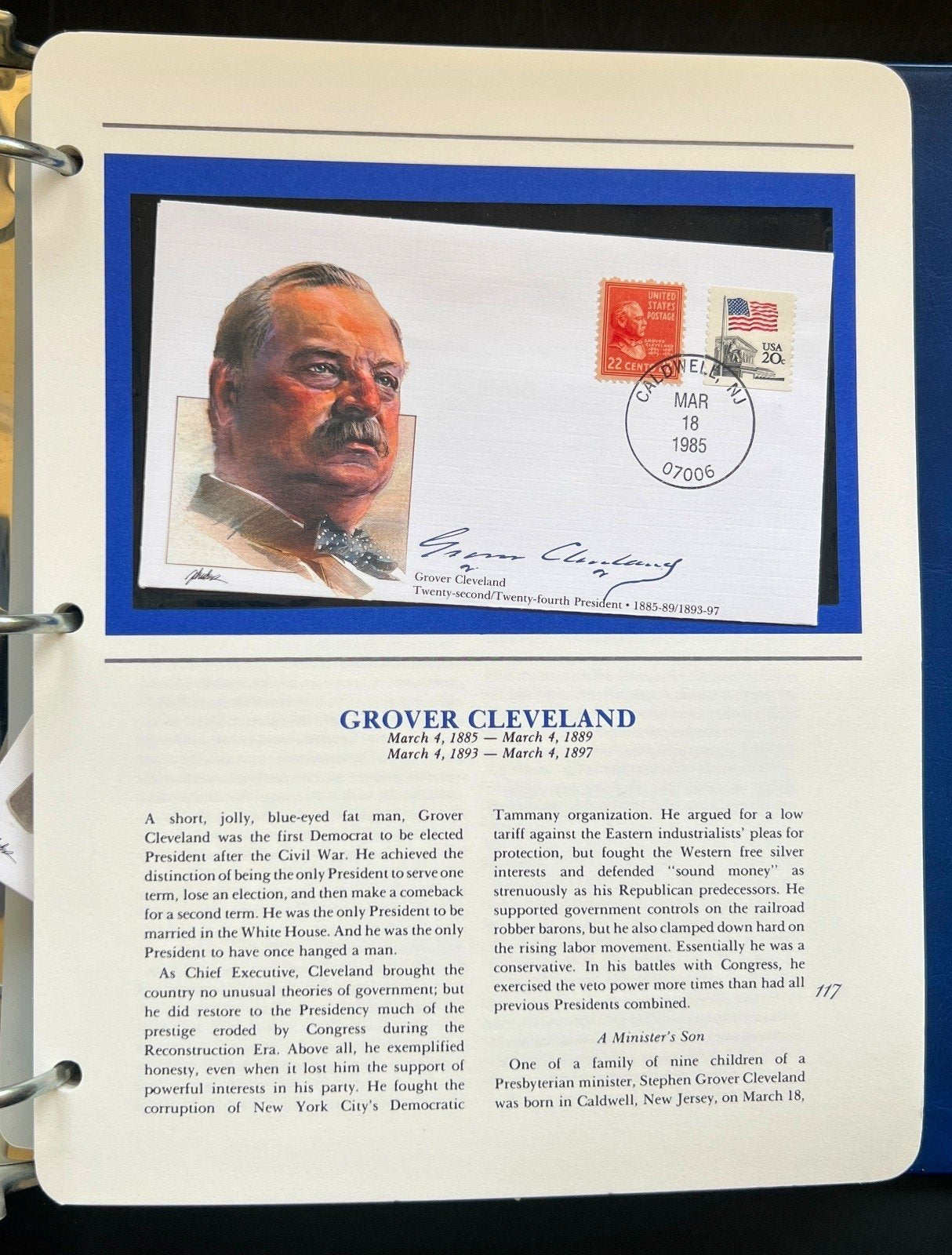 Presidents of The United States First Day Cover Collection Album FDC 1985 ZAYIX