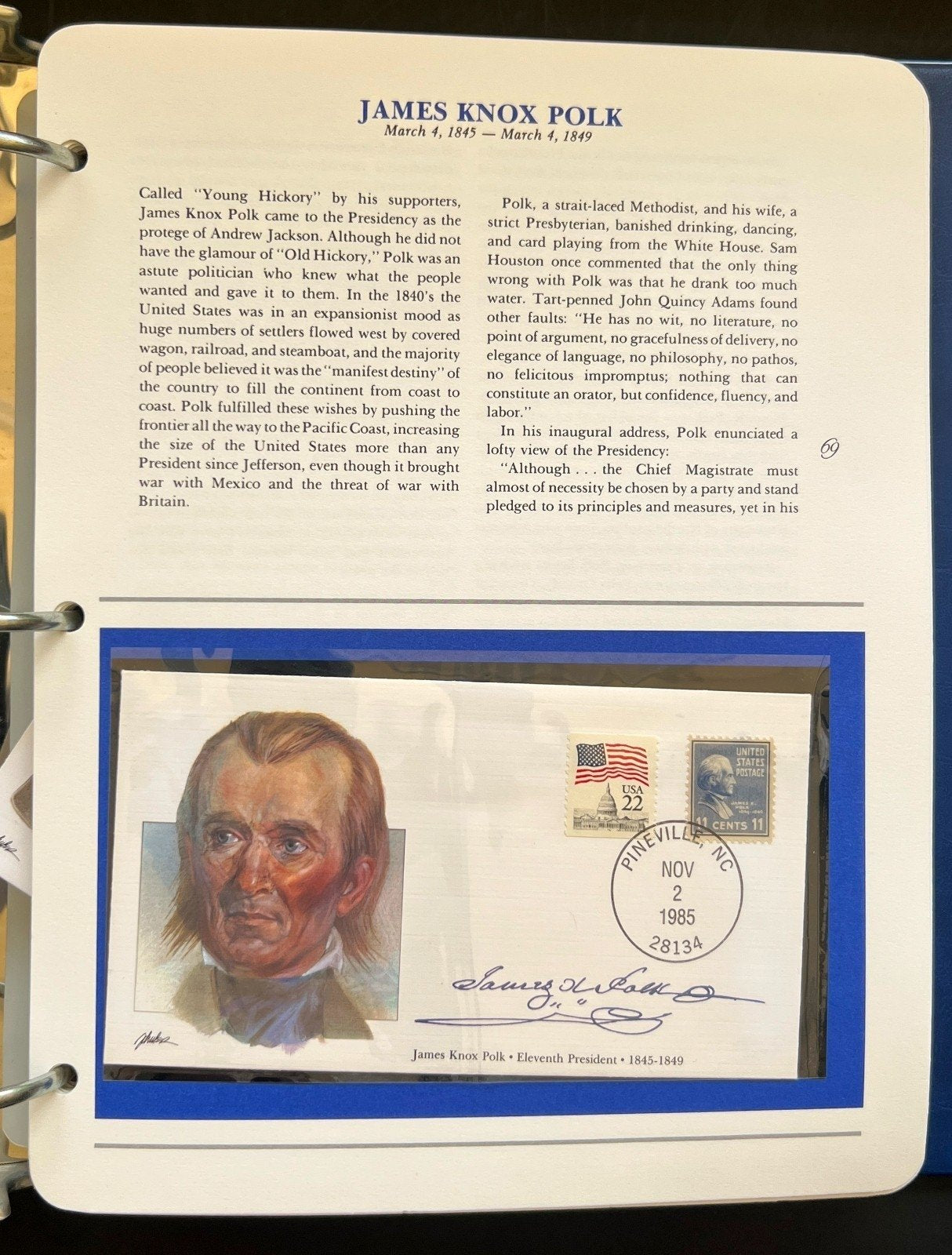 Presidents of The United States First Day Cover Collection Album FDC 1985 ZAYIX