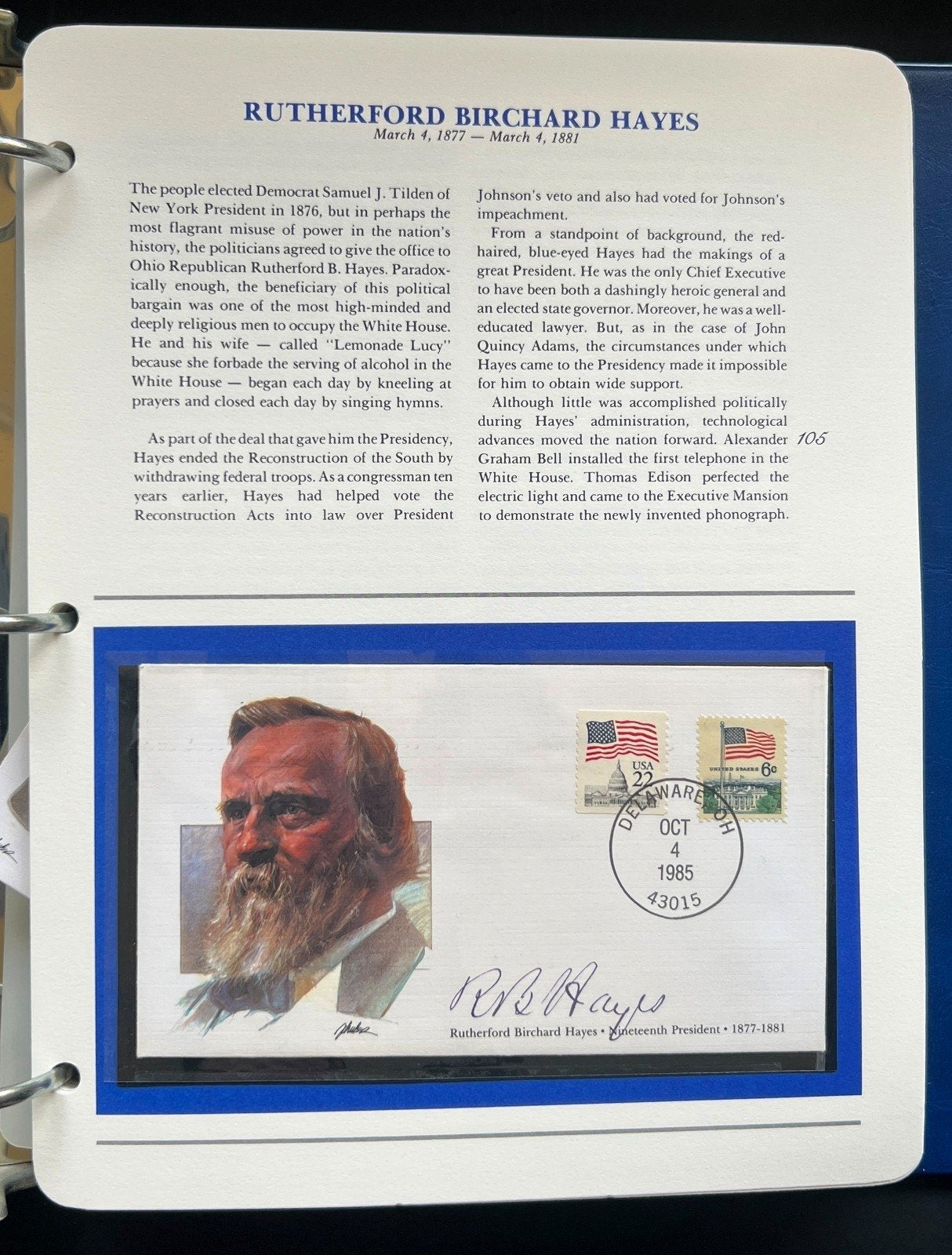 Presidents of The United States First Day Cover Collection Album FDC 1985 ZAYIX