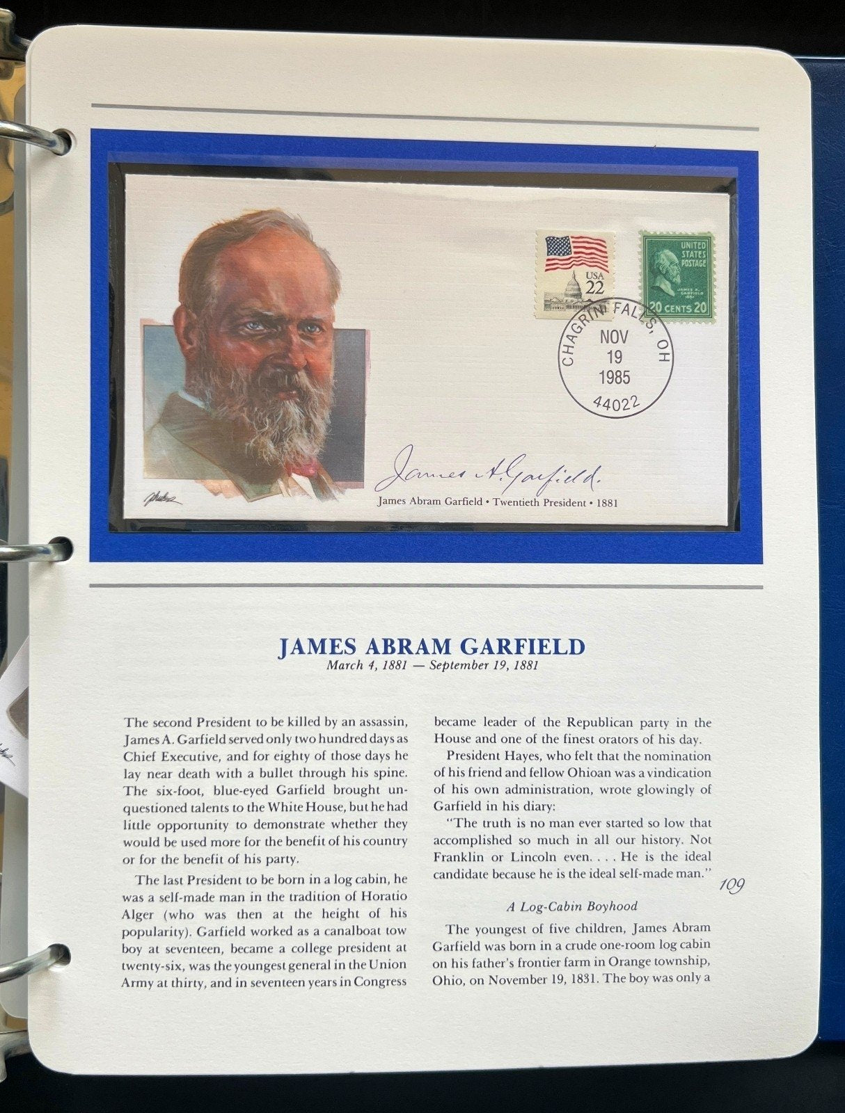Presidents of The United States First Day Cover Collection Album FDC 1985 ZAYIX