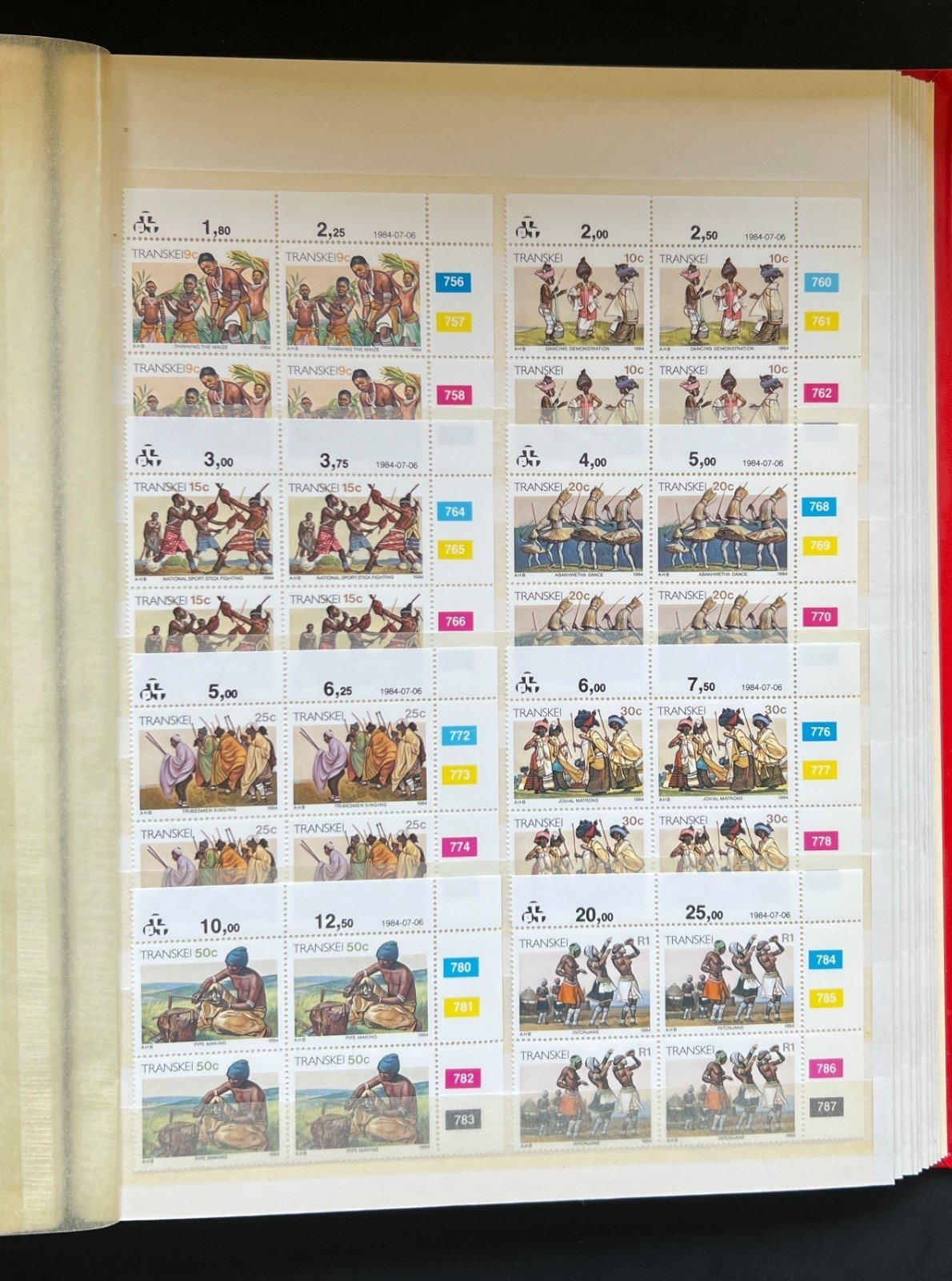 Transkei Plate Blocks & Plate Strips Stamp Collection Stock Book MNH ZAYIX