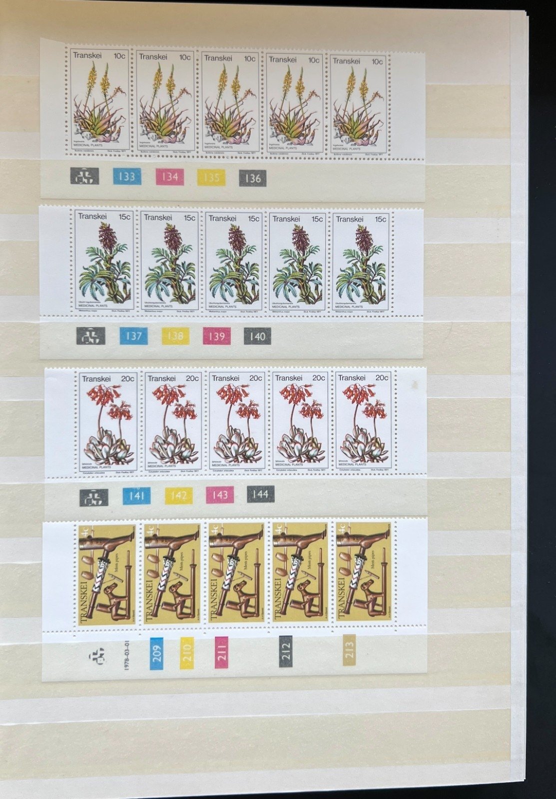 Transkei Plate Blocks & Plate Strips Stamp Collection Stock Book MNH ZAYIX