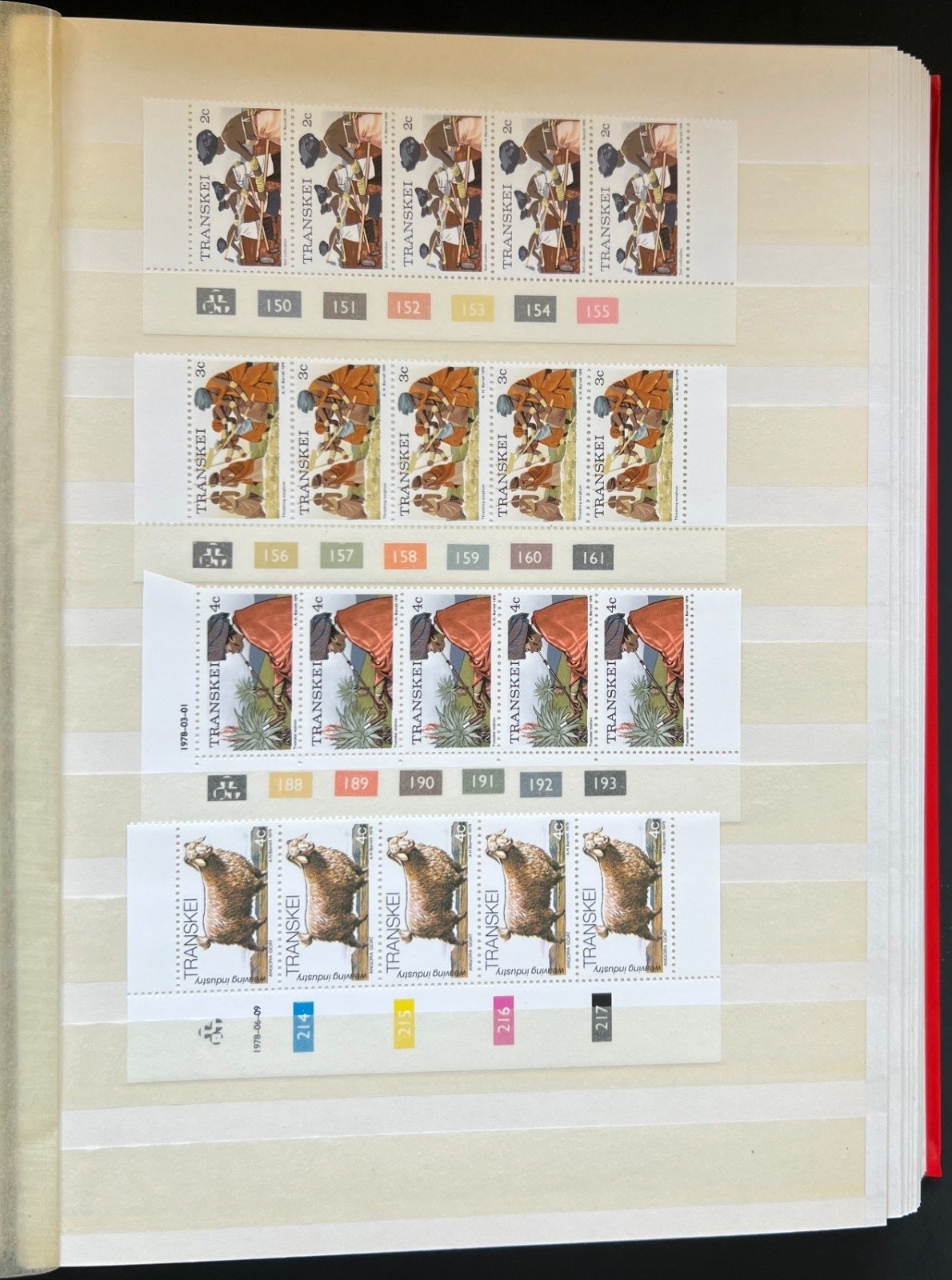 Transkei Plate Blocks & Plate Strips Stamp Collection Stock Book MNH ZAYIX