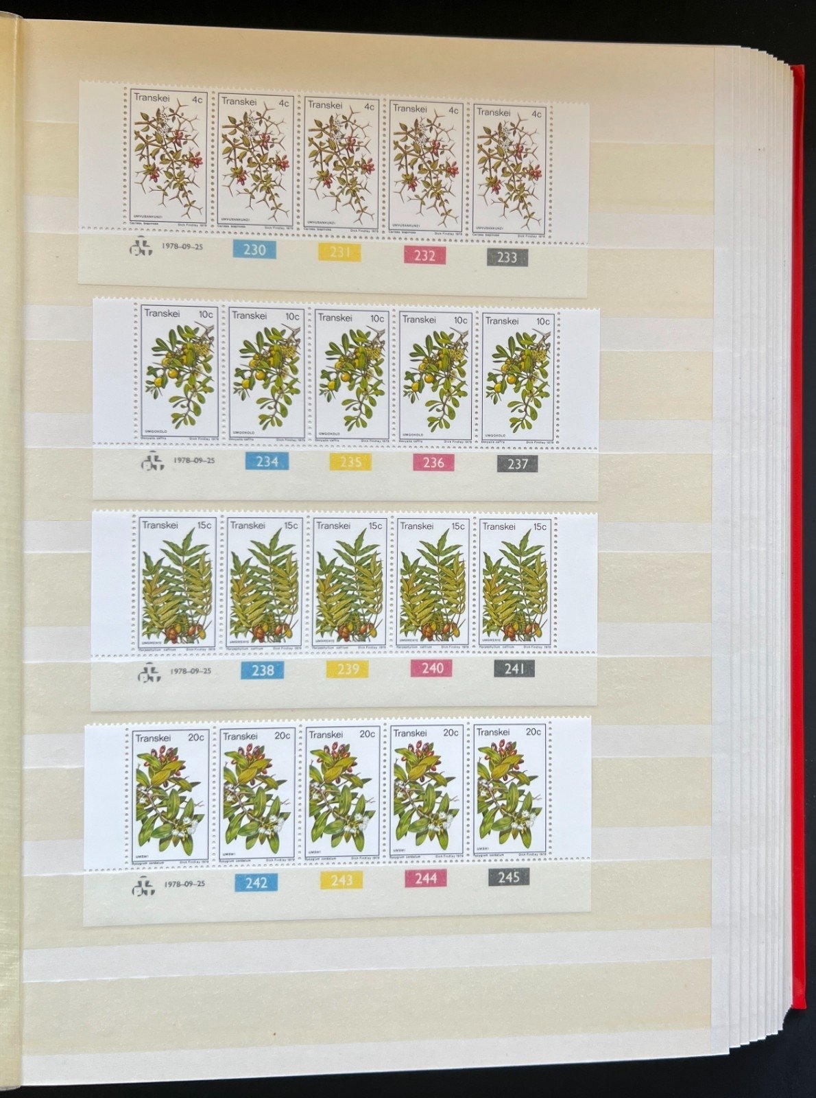 Transkei Plate Blocks & Plate Strips Stamp Collection Stock Book MNH ZAYIX