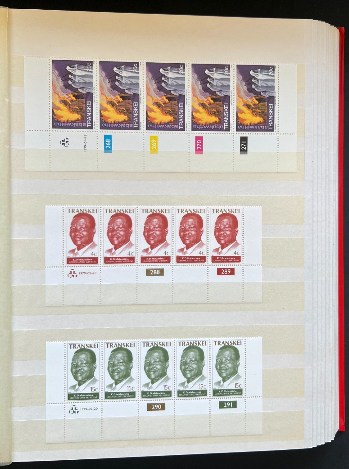 Transkei Plate Blocks & Plate Strips Stamp Collection Stock Book MNH ZAYIX
