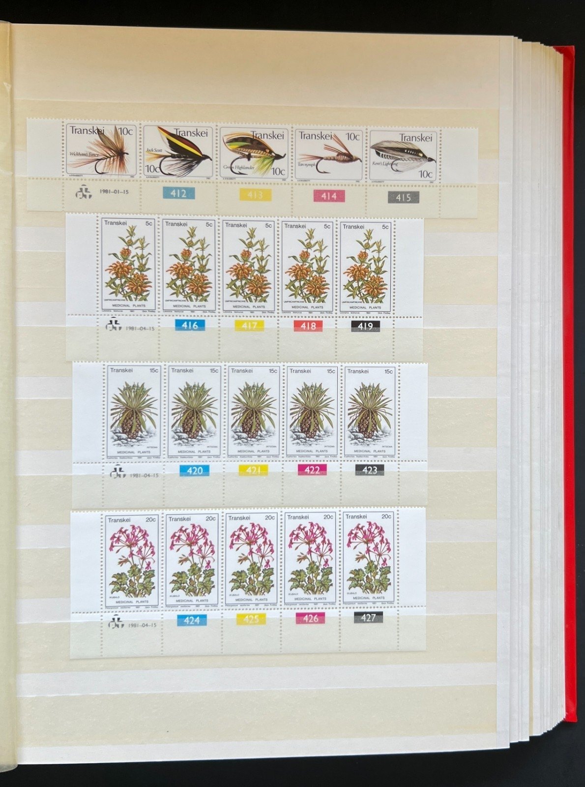 Transkei Plate Blocks & Plate Strips Stamp Collection Stock Book MNH ZAYIX