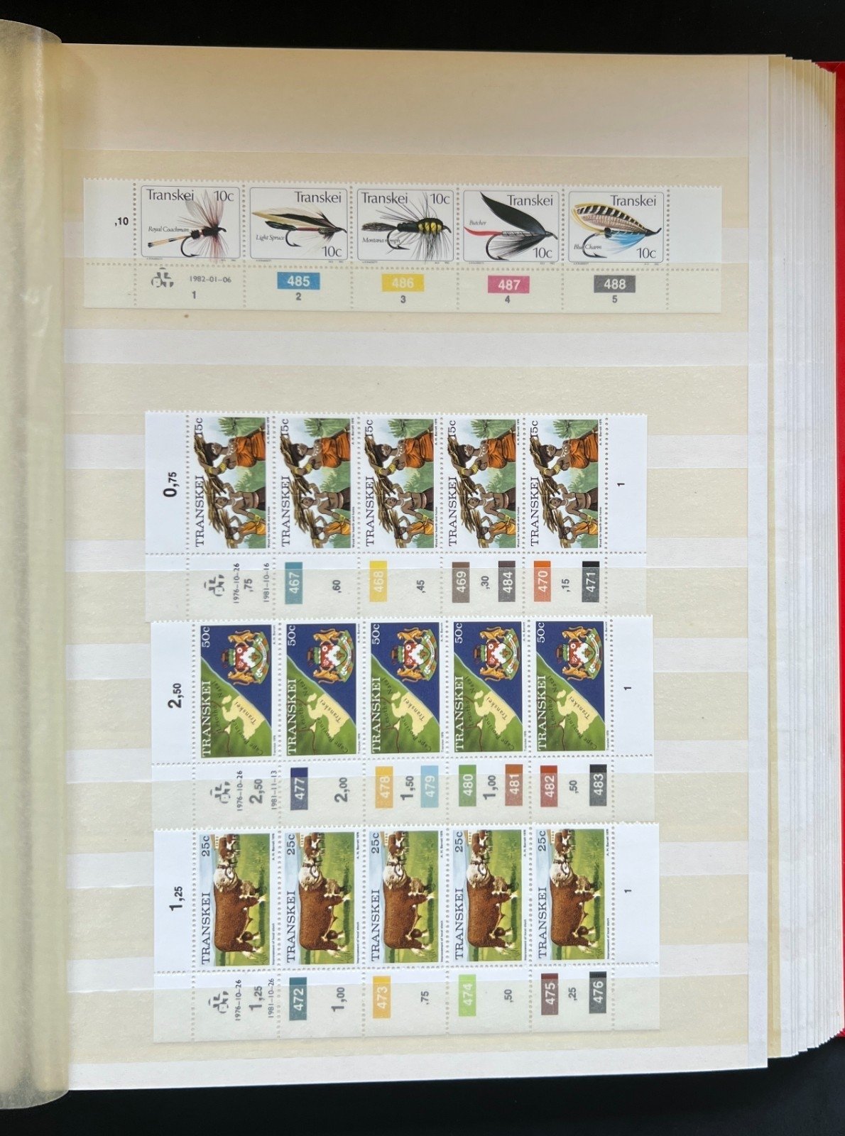 Transkei Plate Blocks & Plate Strips Stamp Collection Stock Book MNH ZAYIX