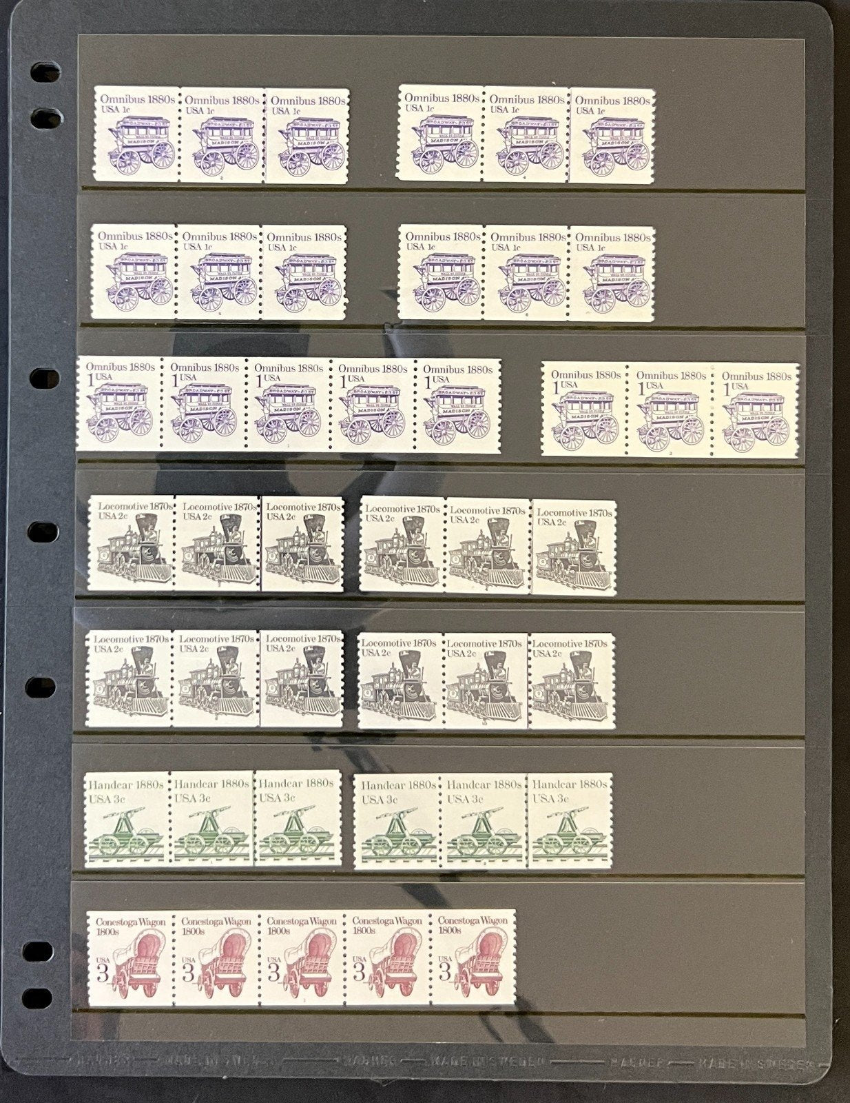 United States Plate Number & Coil Stripes Stamp Collection 12 Pages Mint ZAYIX