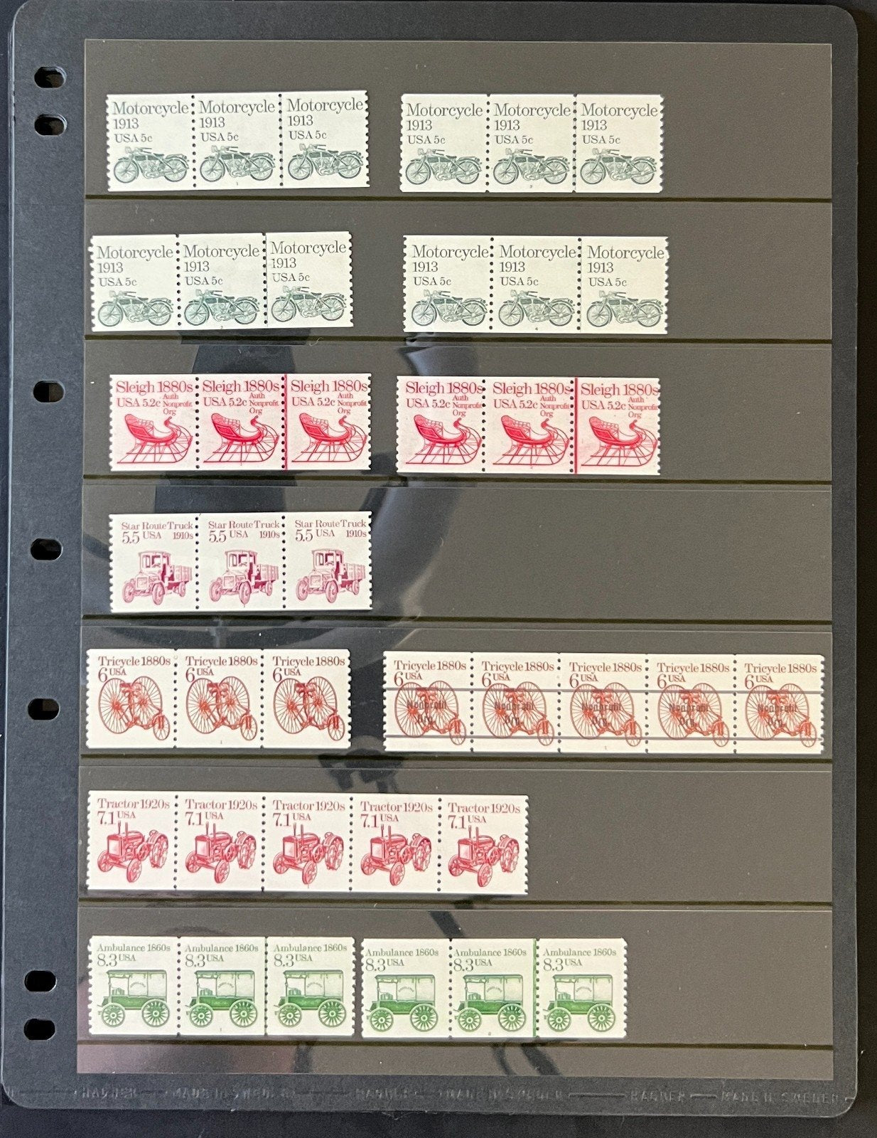 United States Plate Number & Coil Stripes Stamp Collection 12 Pages Mint ZAYIX