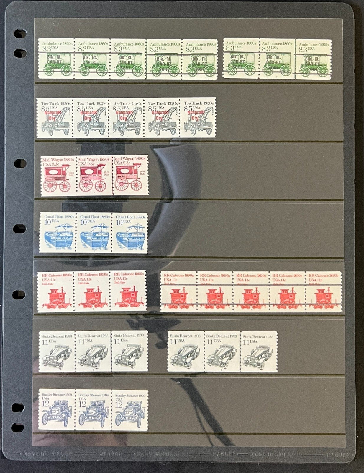 United States Plate Number & Coil Stripes Stamp Collection 12 Pages Mint ZAYIX