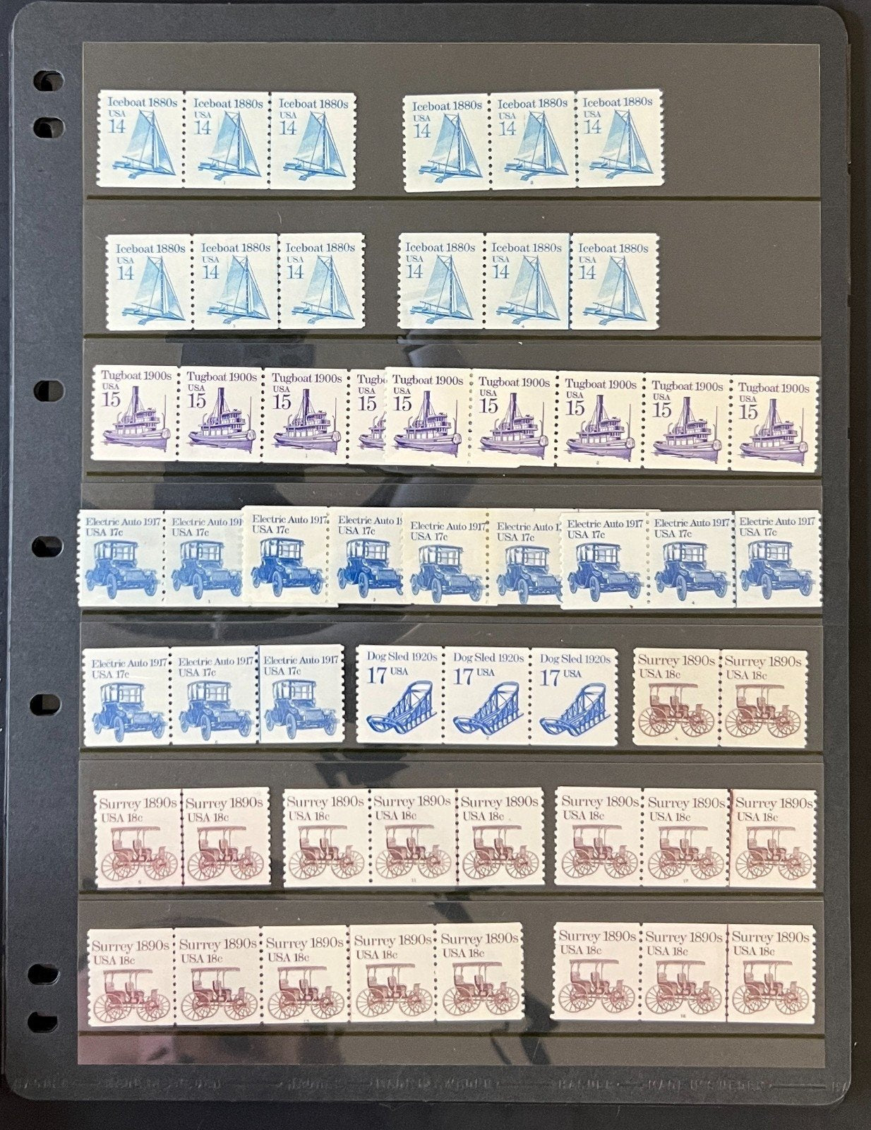 United States Plate Number & Coil Stripes Stamp Collection 12 Pages Mint ZAYIX