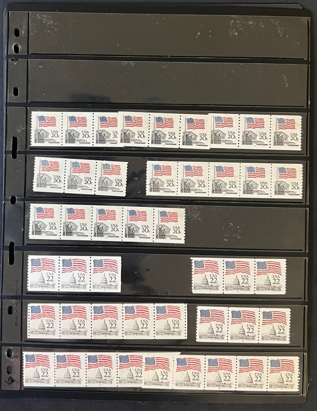 United States Plate Number & Coil Stripes Stamp Collection 12 Pages Mint ZAYIX