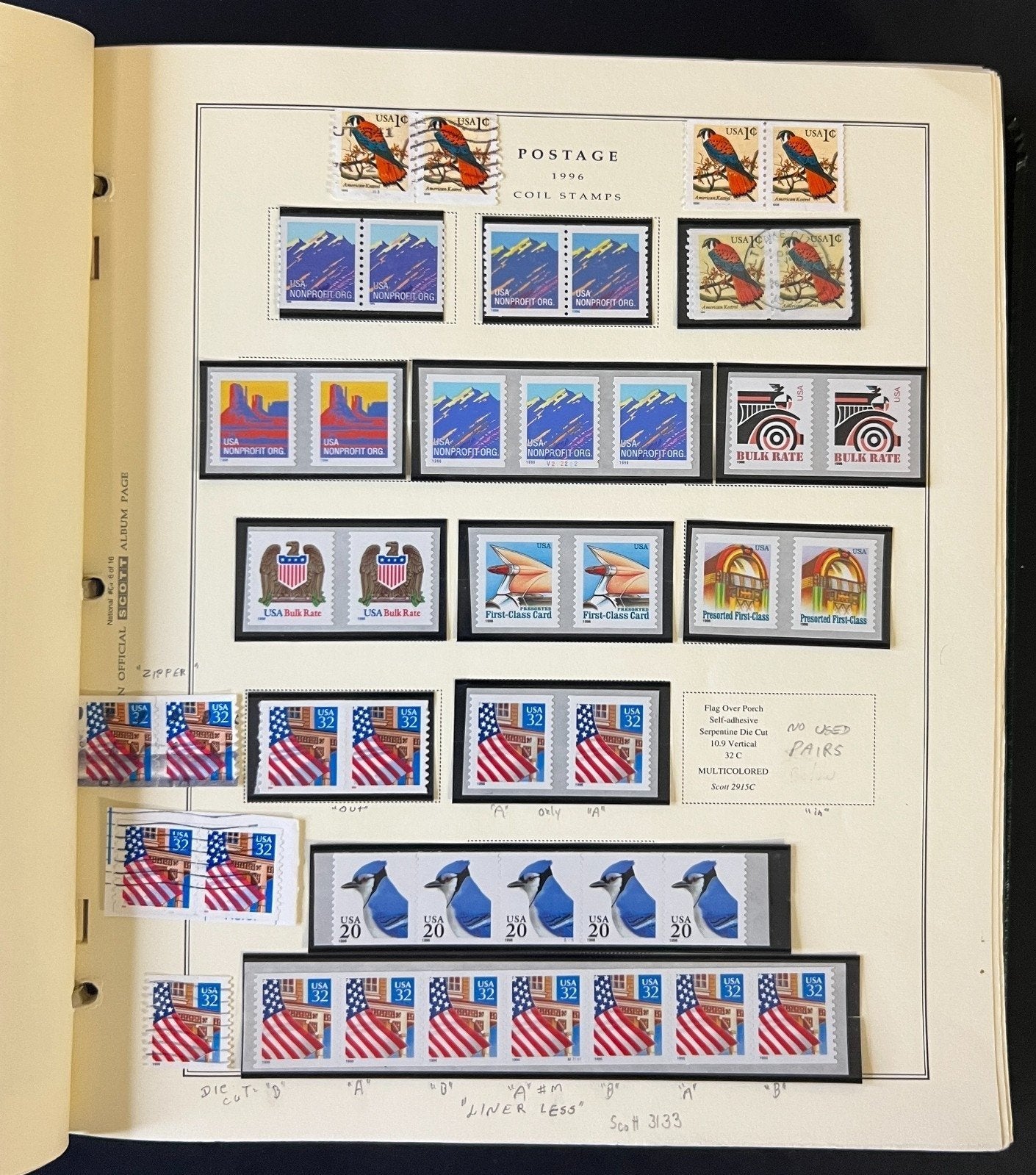 United States Stamp Collection Scott Album Mint & Used 1995-2000 ZAYIX