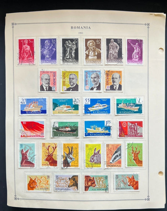 Romania Stamp Collection Pages Hundreds of Stamps Mint & Used 1865-1997 ZAYIX