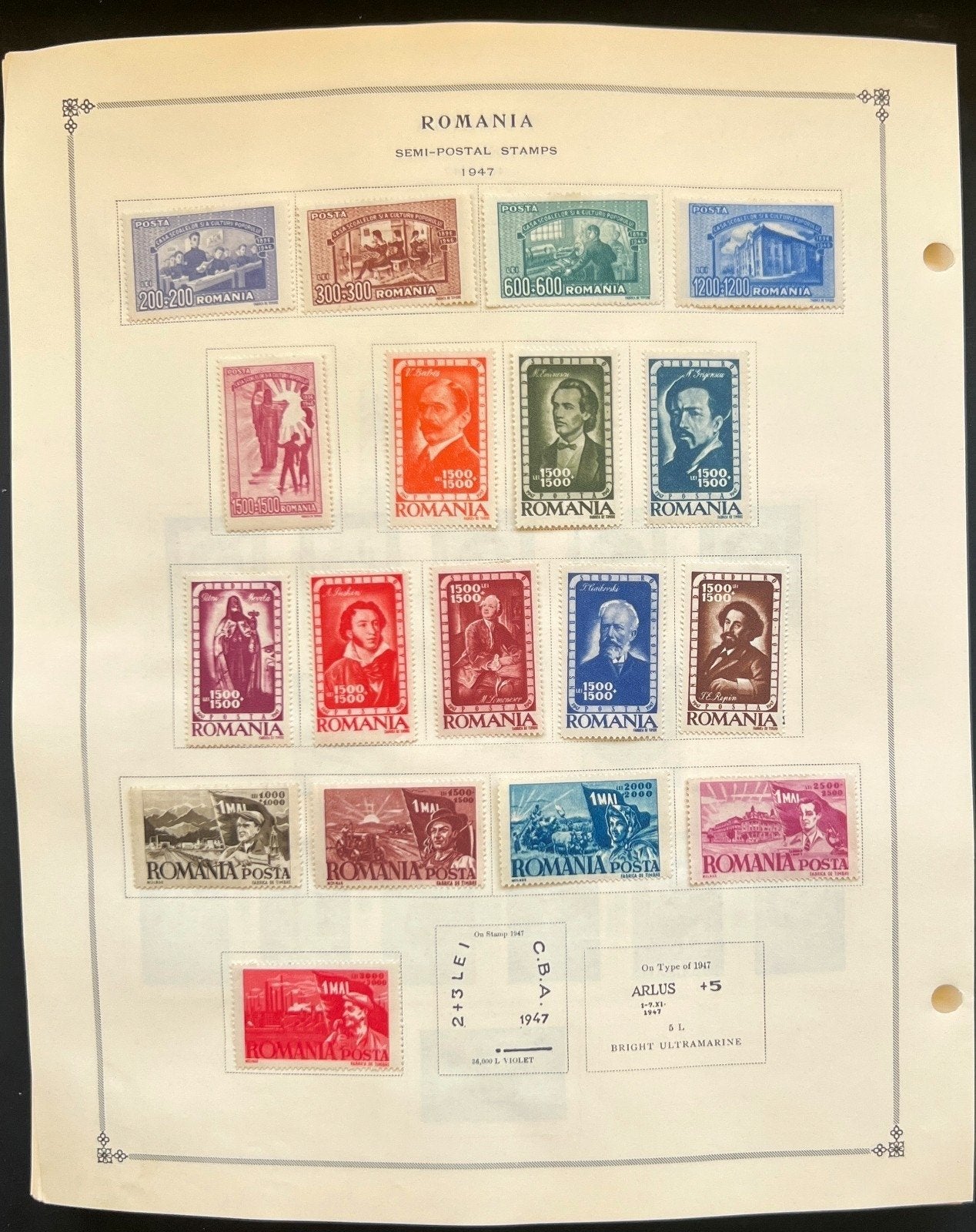 Romania Stamp Collection Pages Hundreds of Stamps Mint & Used 1865-1997 ZAYIX