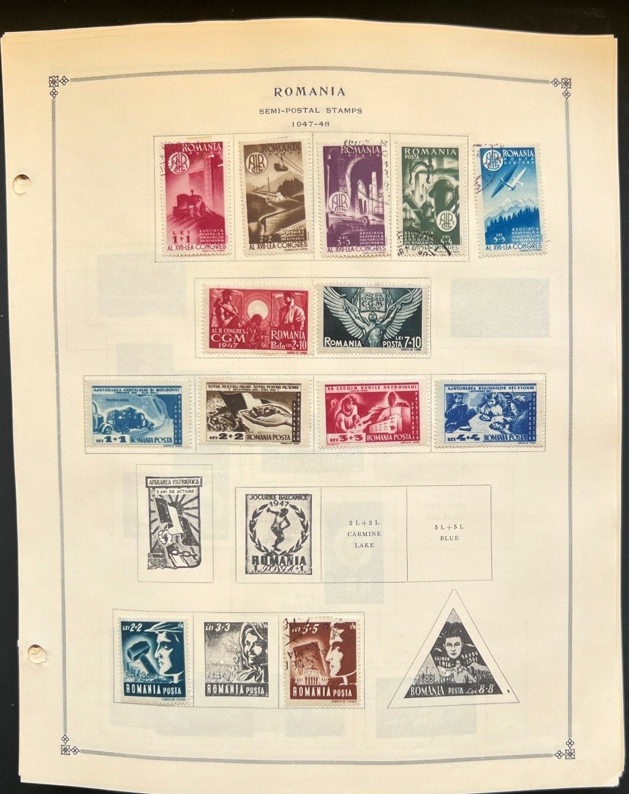 Romania Stamp Collection Pages Hundreds of Stamps Mint & Used 1865-1997 ZAYIX