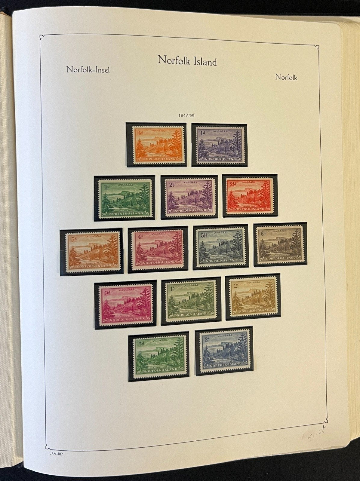 Norfolk Island Stamp Collection Album Mint (MNH) 1947-1989 ZAYIX