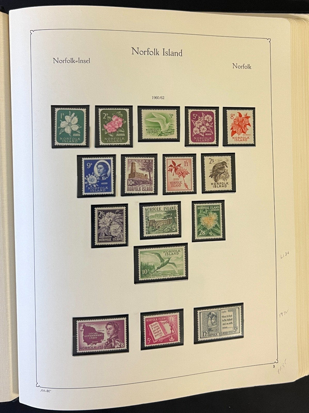 Norfolk Island Stamp Collection Album Mint (MNH) 1947-1989 ZAYIX
