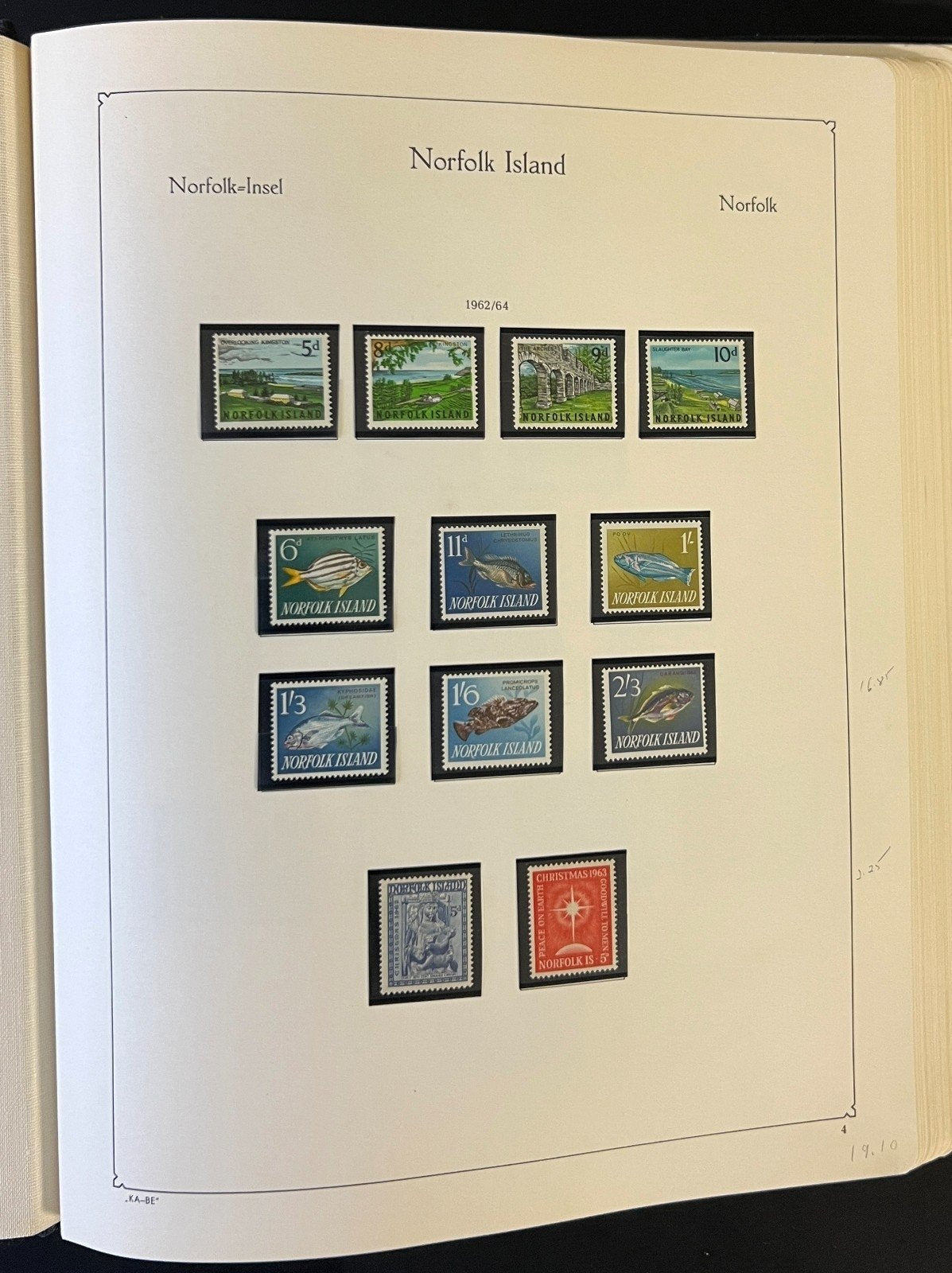 Norfolk Island Stamp Collection Album Mint (MNH) 1947-1989 ZAYIX