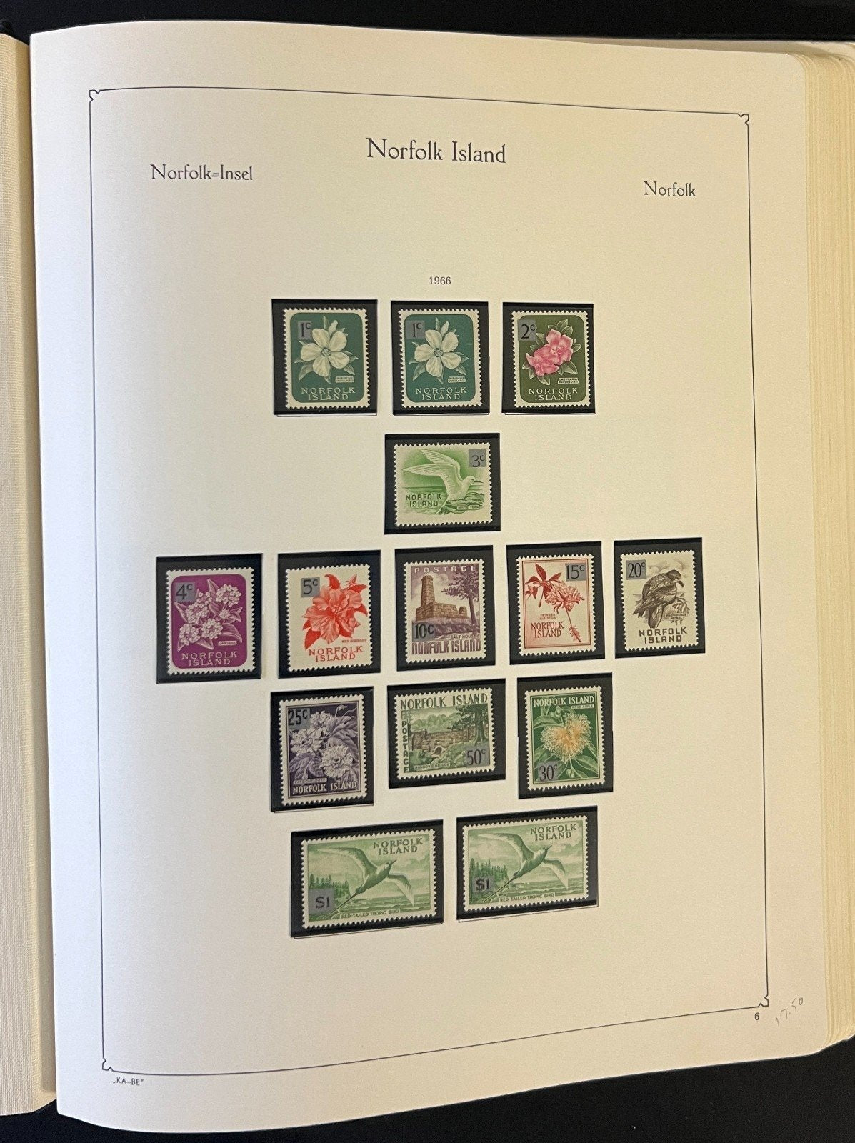 Norfolk Island Stamp Collection Album Mint (MNH) 1947-1989 ZAYIX