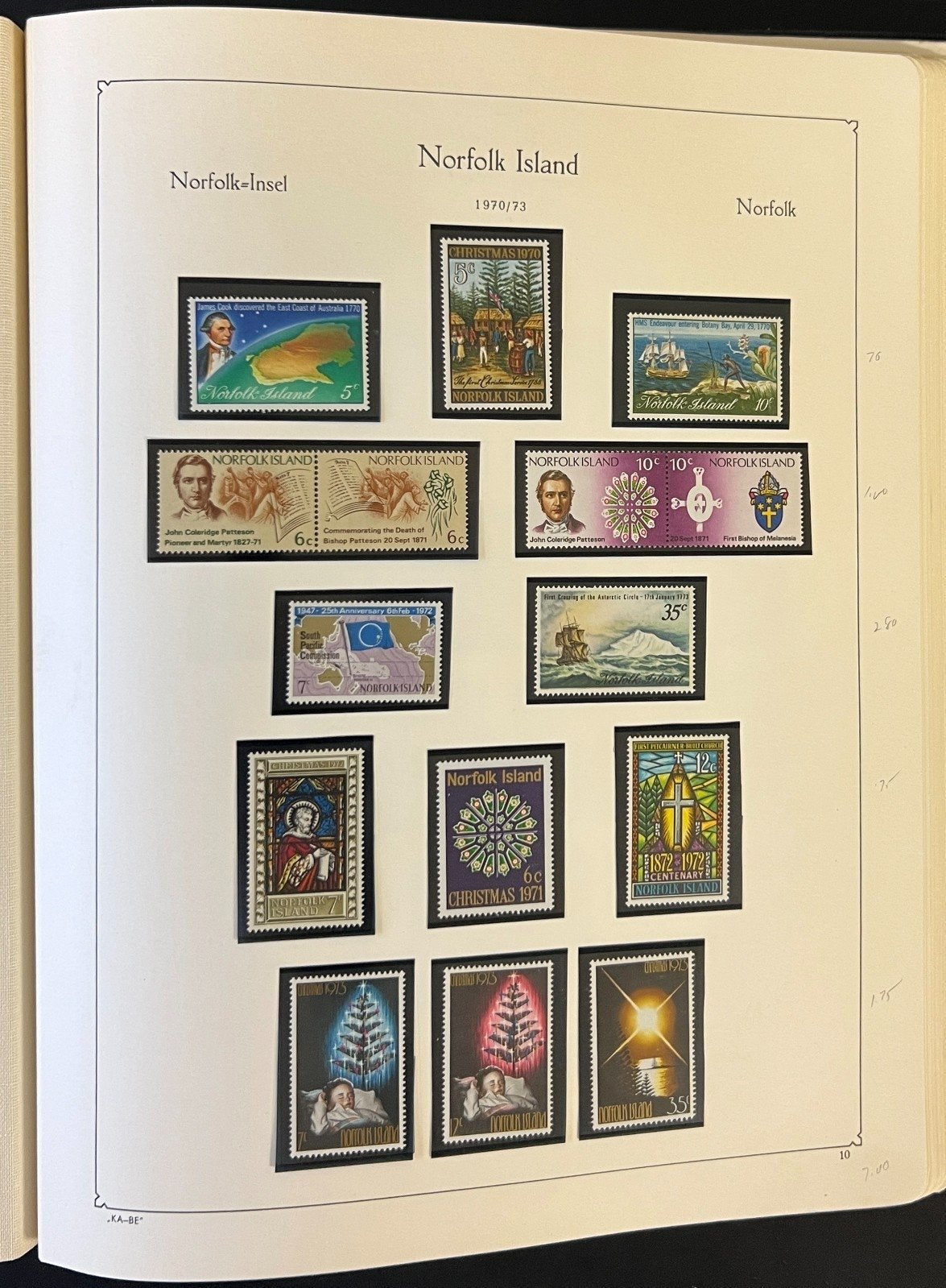Norfolk Island Stamp Collection Album Mint (MNH) 1947-1989 ZAYIX