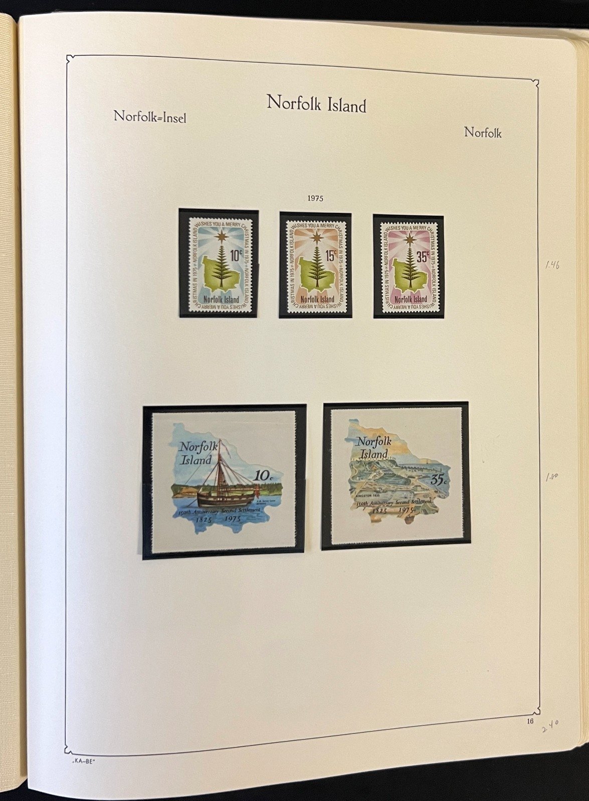 Norfolk Island Stamp Collection Album Mint (MNH) 1947-1989 ZAYIX