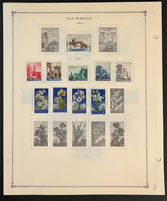 San Marino Stamp Collection Pages Mint & Used 1941-1976 ZAYIX