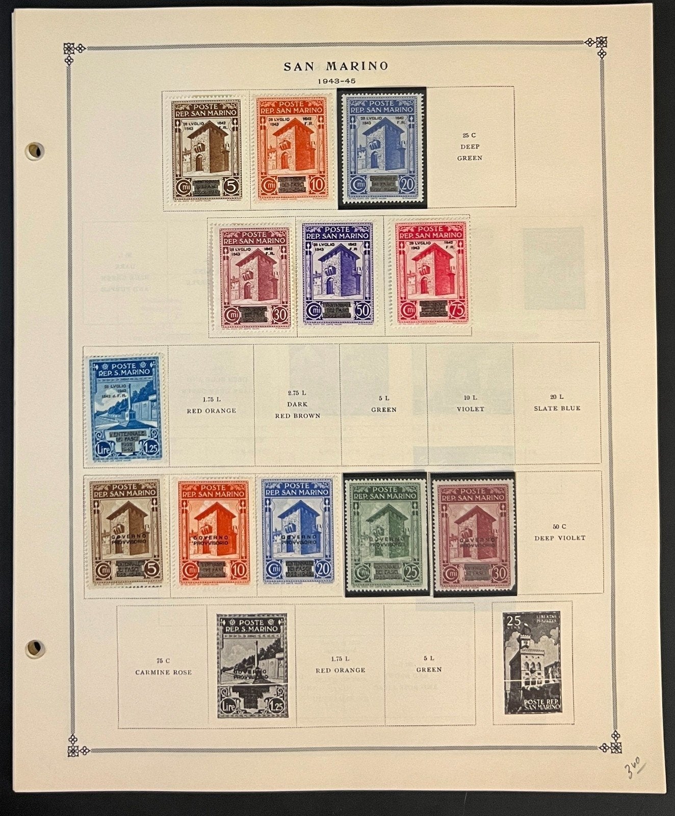 San Marino Stamp Collection Pages Mint & Used 1941-1976 ZAYIX