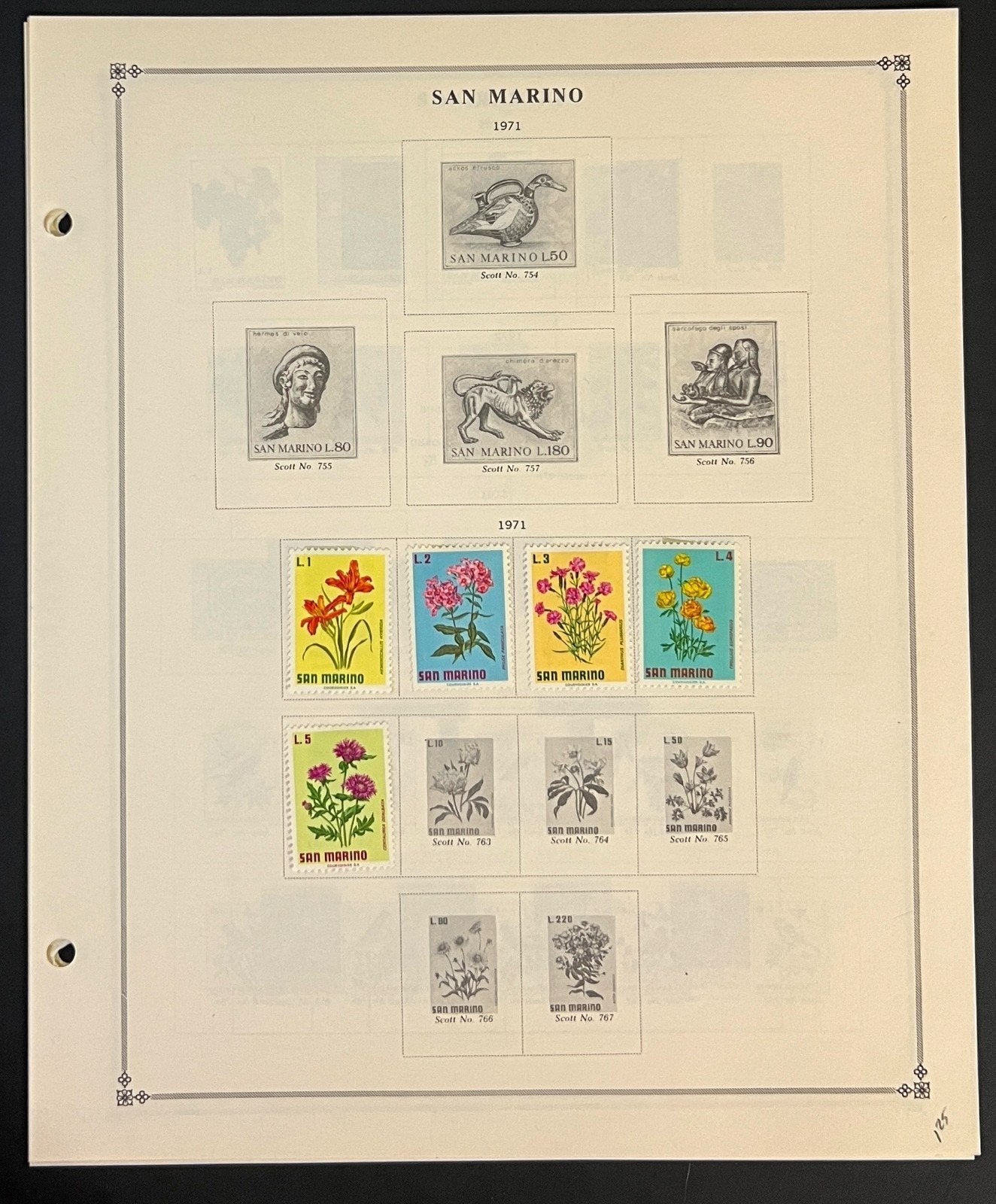 San Marino Stamp Collection Pages Mint & Used 1941-1976 ZAYIX