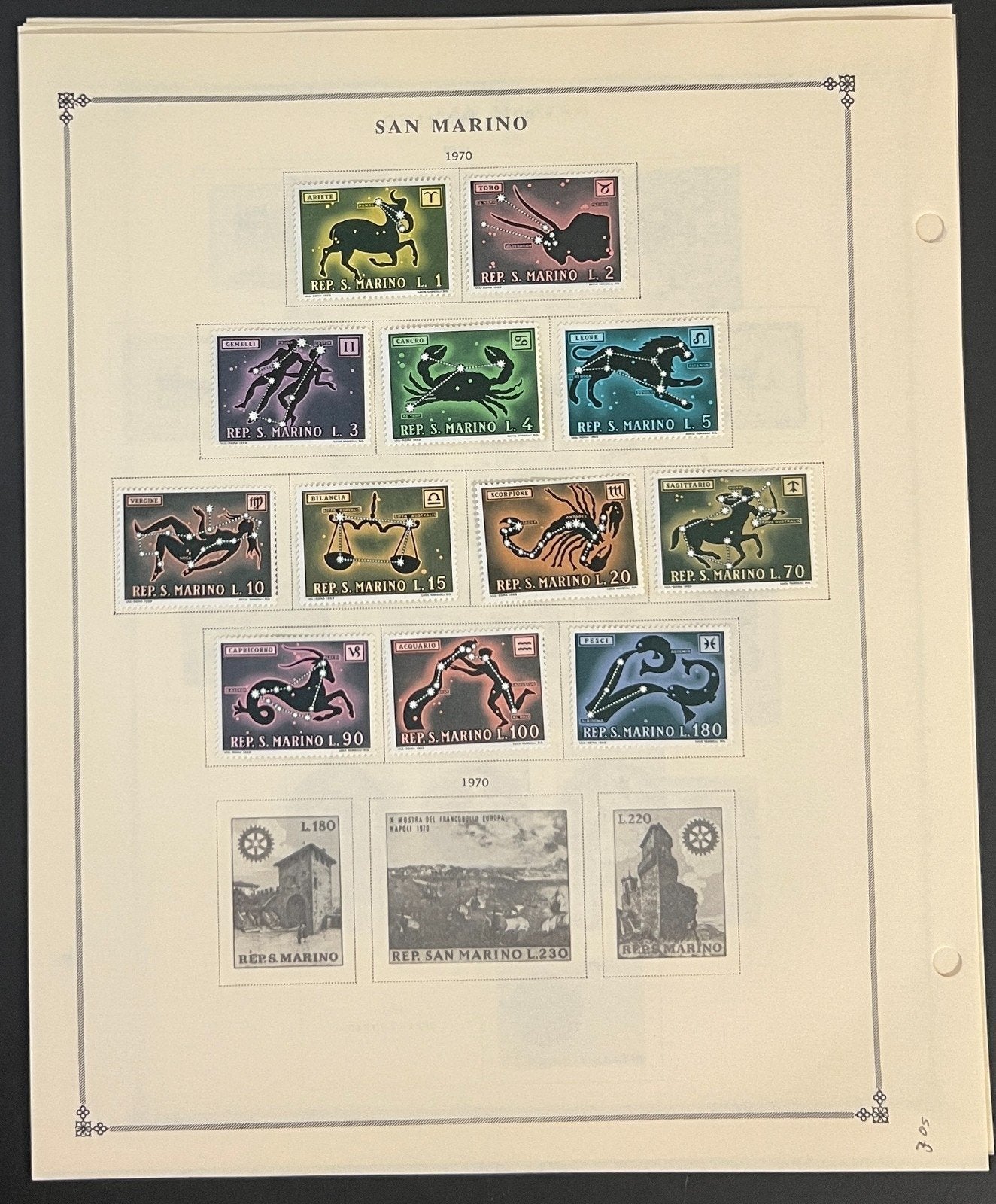 San Marino Stamp Collection Pages Mint & Used 1941-1976 ZAYIX