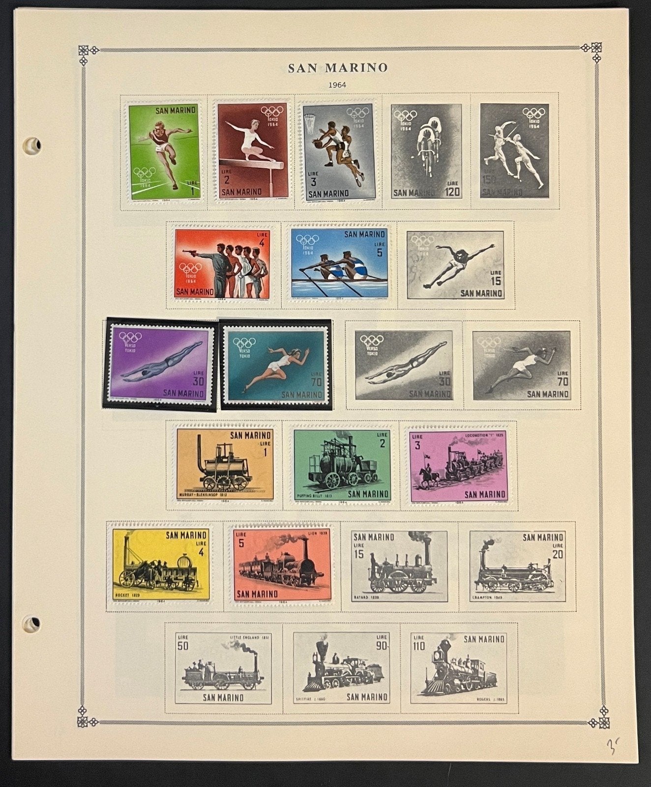San Marino Stamp Collection Pages Mint & Used 1941-1976 ZAYIX