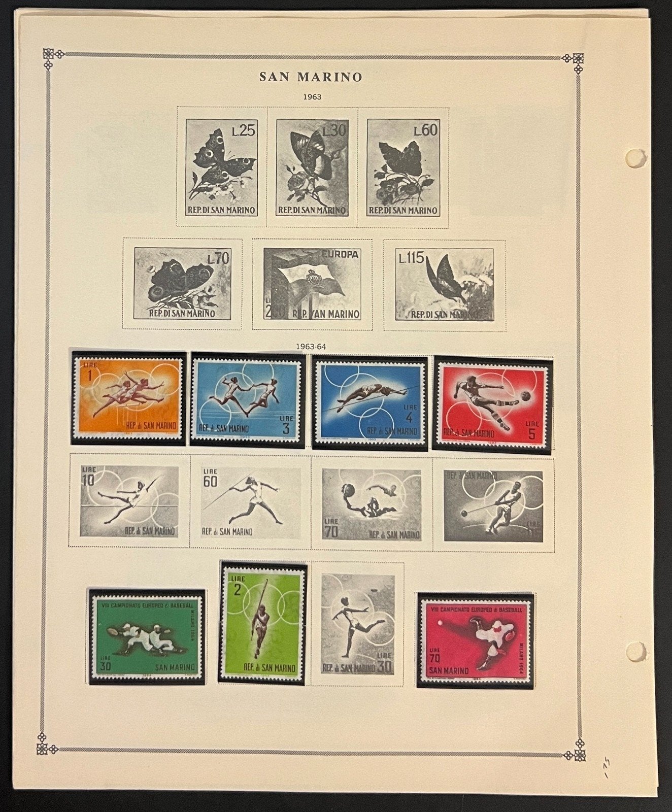 San Marino Stamp Collection Pages Mint & Used 1941-1976 ZAYIX