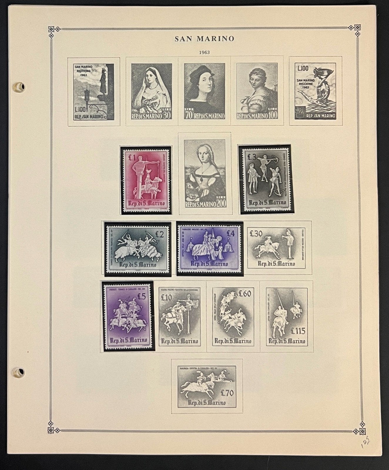 San Marino Stamp Collection Pages Mint & Used 1941-1976 ZAYIX