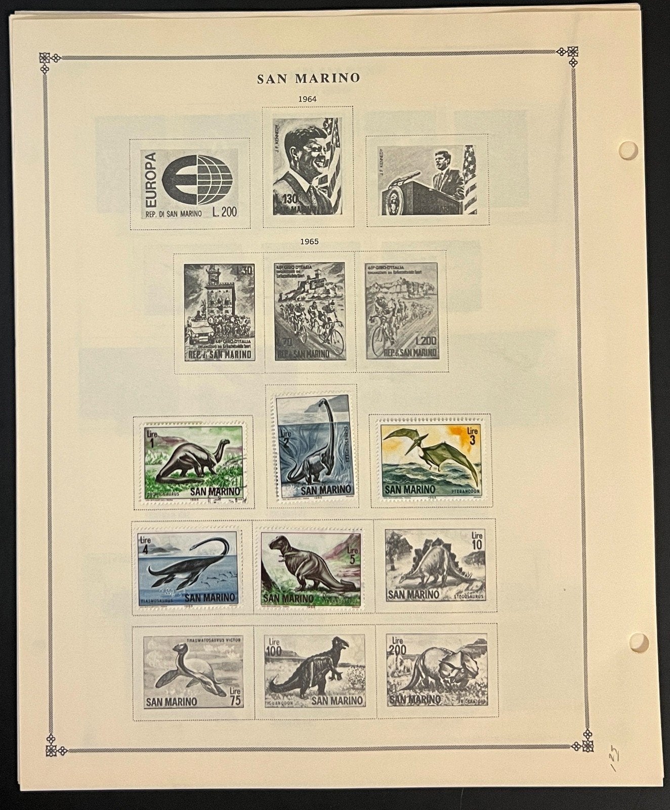 San Marino Stamp Collection Pages Mint & Used 1941-1976 ZAYIX
