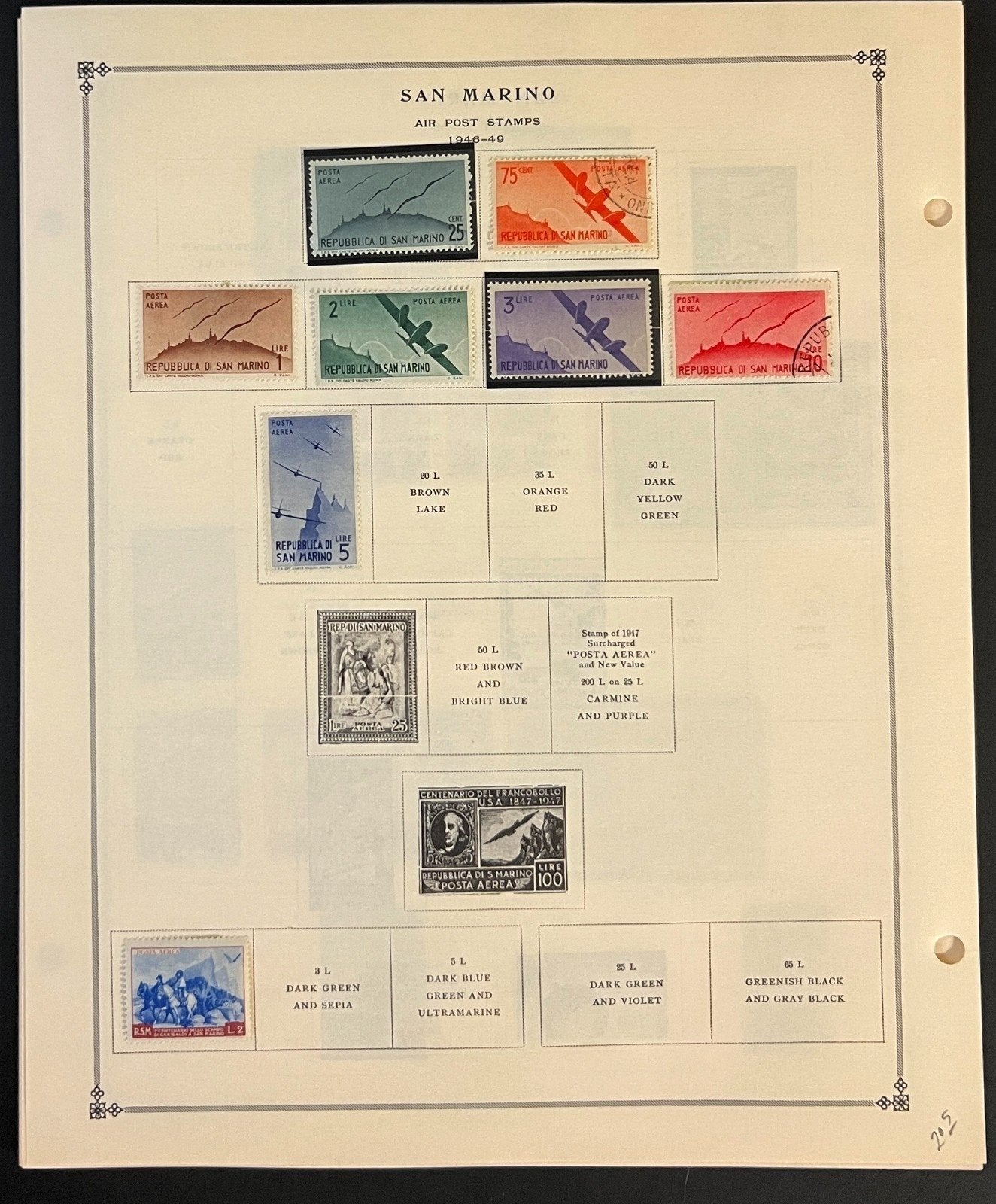 San Marino Stamp Collection Pages Mint & Used 1941-1976 ZAYIX