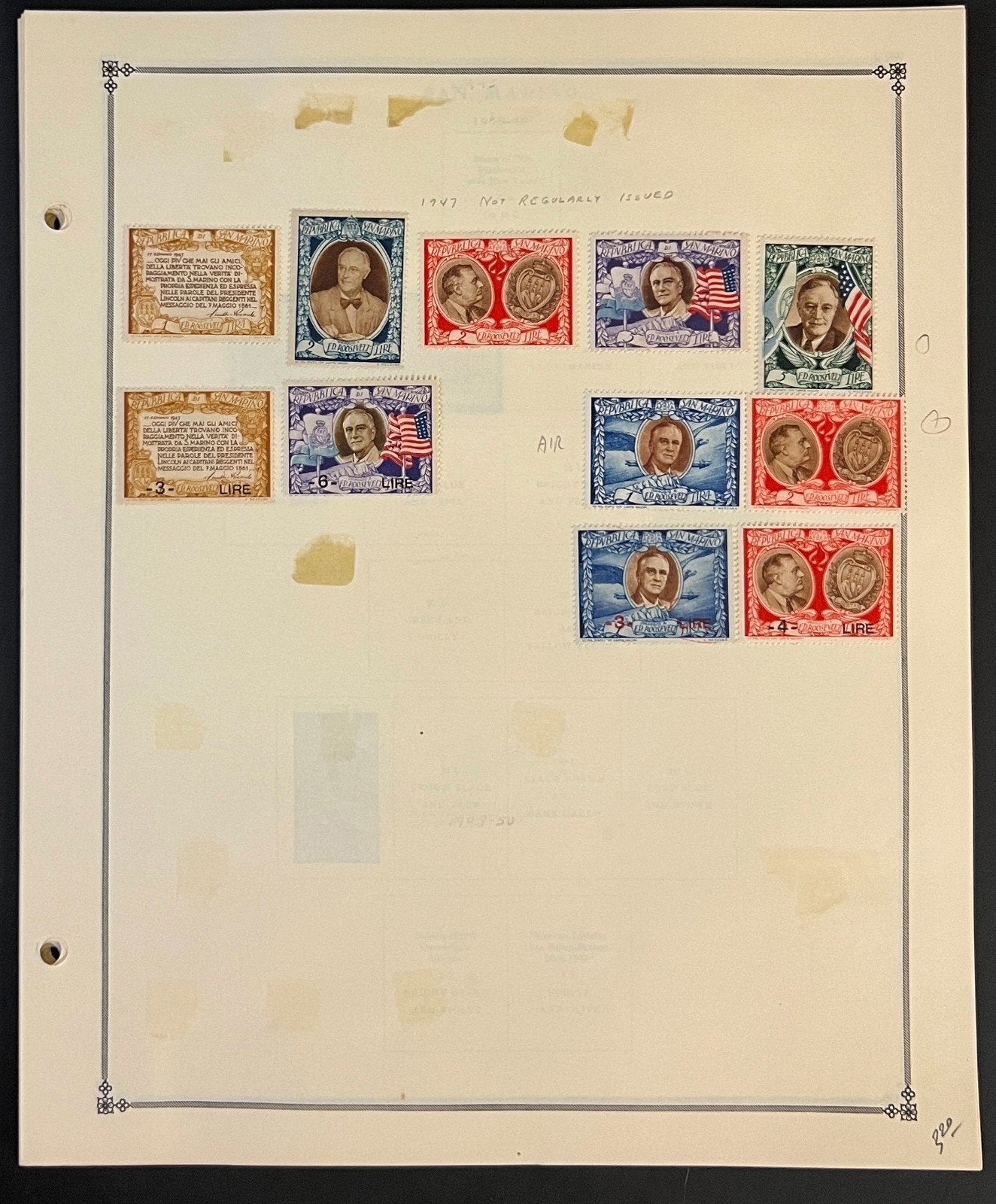 San Marino Stamp Collection Pages Mint & Used 1941-1976 ZAYIX