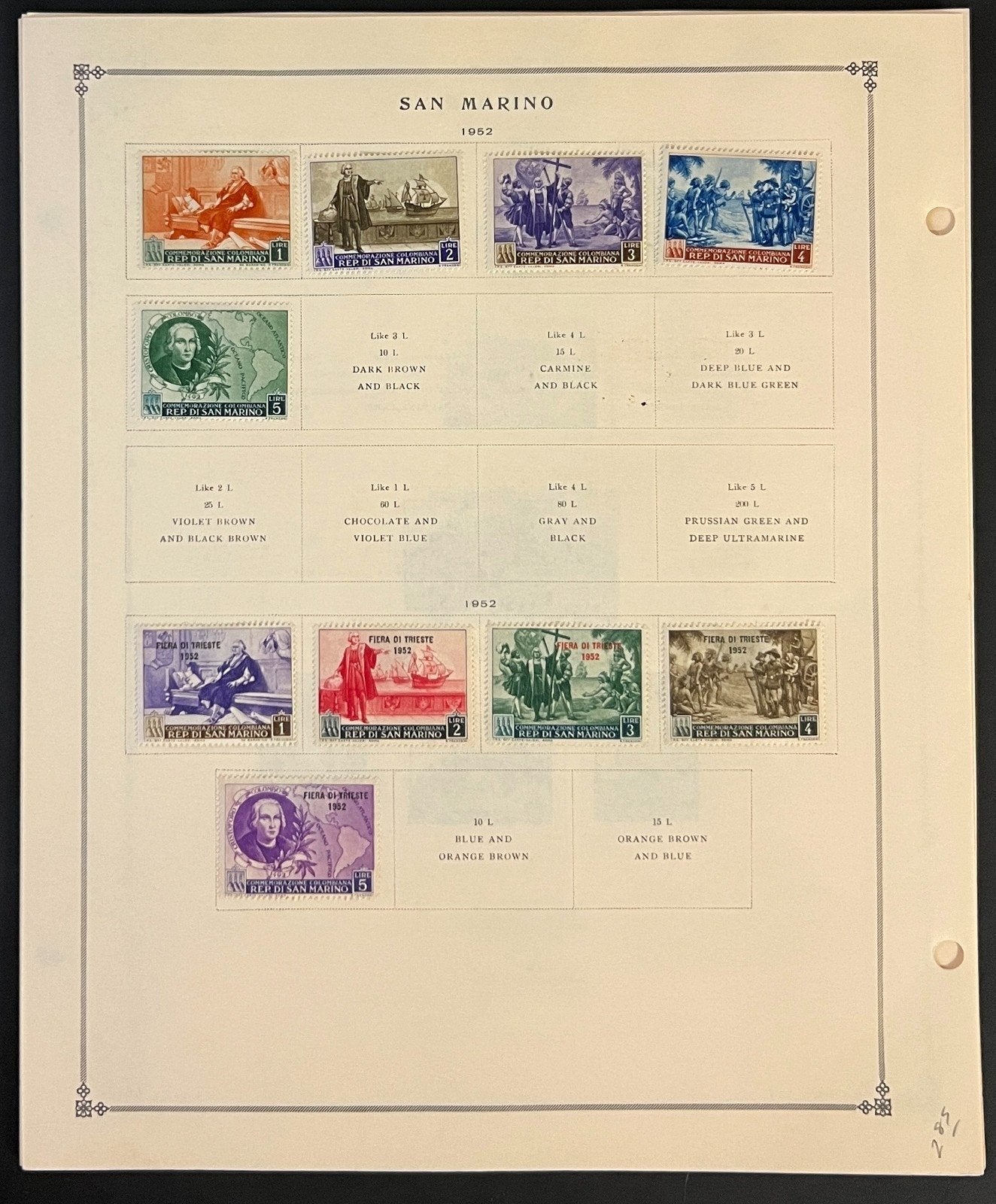 San Marino Stamp Collection Pages Mint & Used 1941-1976 ZAYIX