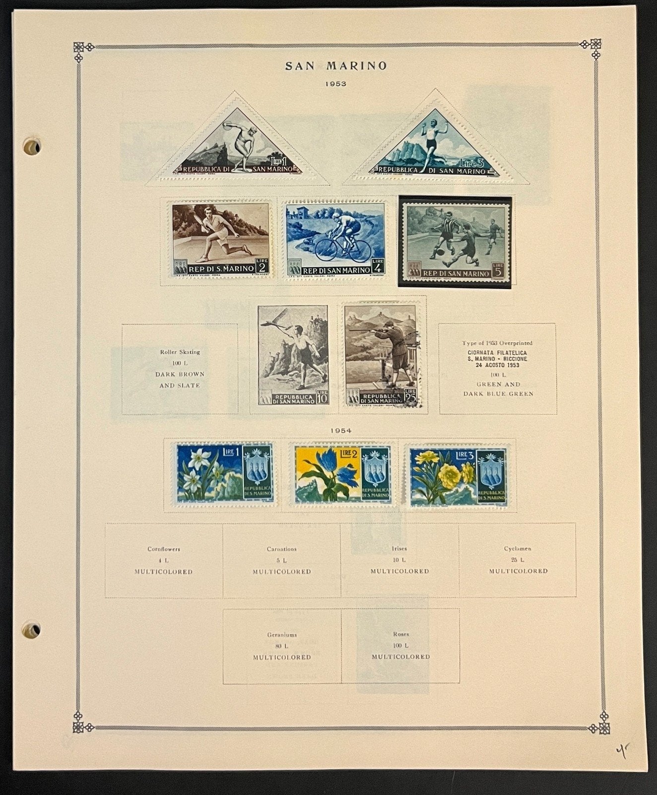 San Marino Stamp Collection Pages Mint & Used 1941-1976 ZAYIX