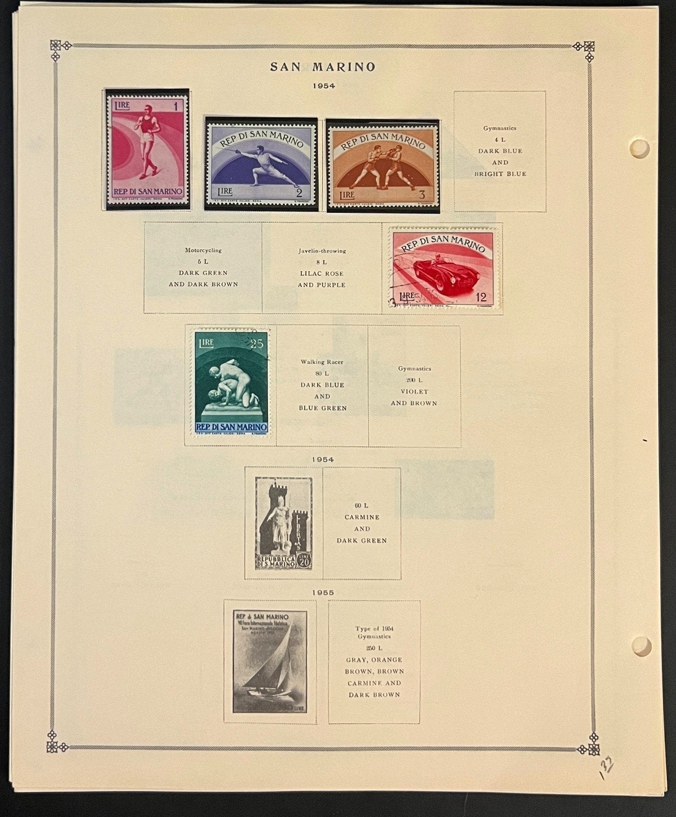 San Marino Stamp Collection Pages Mint & Used 1941-1976 ZAYIX