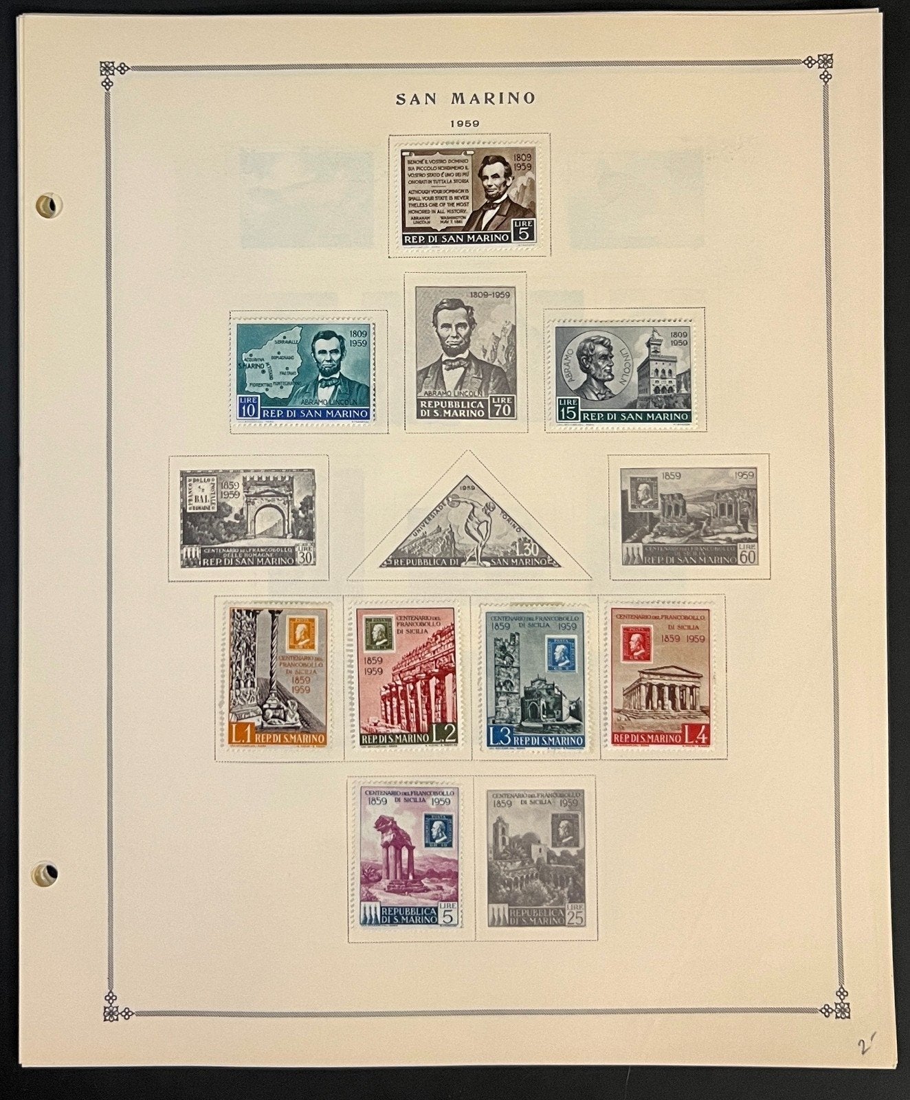 San Marino Stamp Collection Pages Mint & Used 1941-1976 ZAYIX