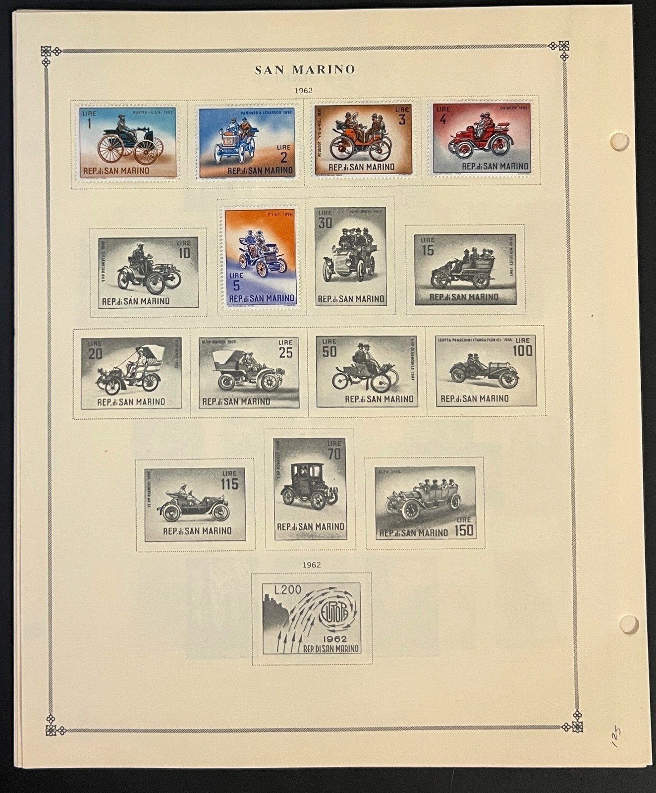 San Marino Stamp Collection Pages Mint & Used 1941-1976 ZAYIX
