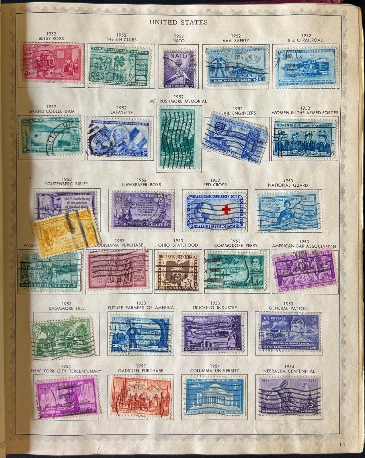World Wide Postage Stamp Collection Album Hundreds of Stamps Used ZAYIX