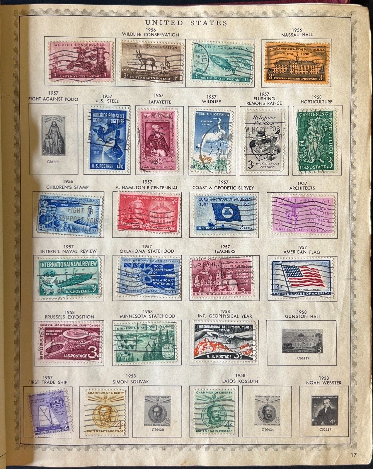 World Wide Postage Stamp Collection Album Hundreds of Stamps Used ZAYIX